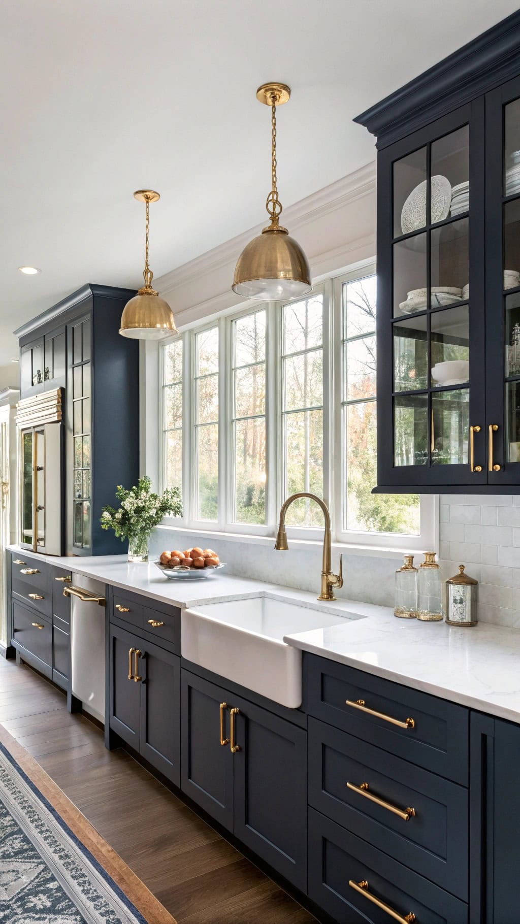 navy and brass elegance