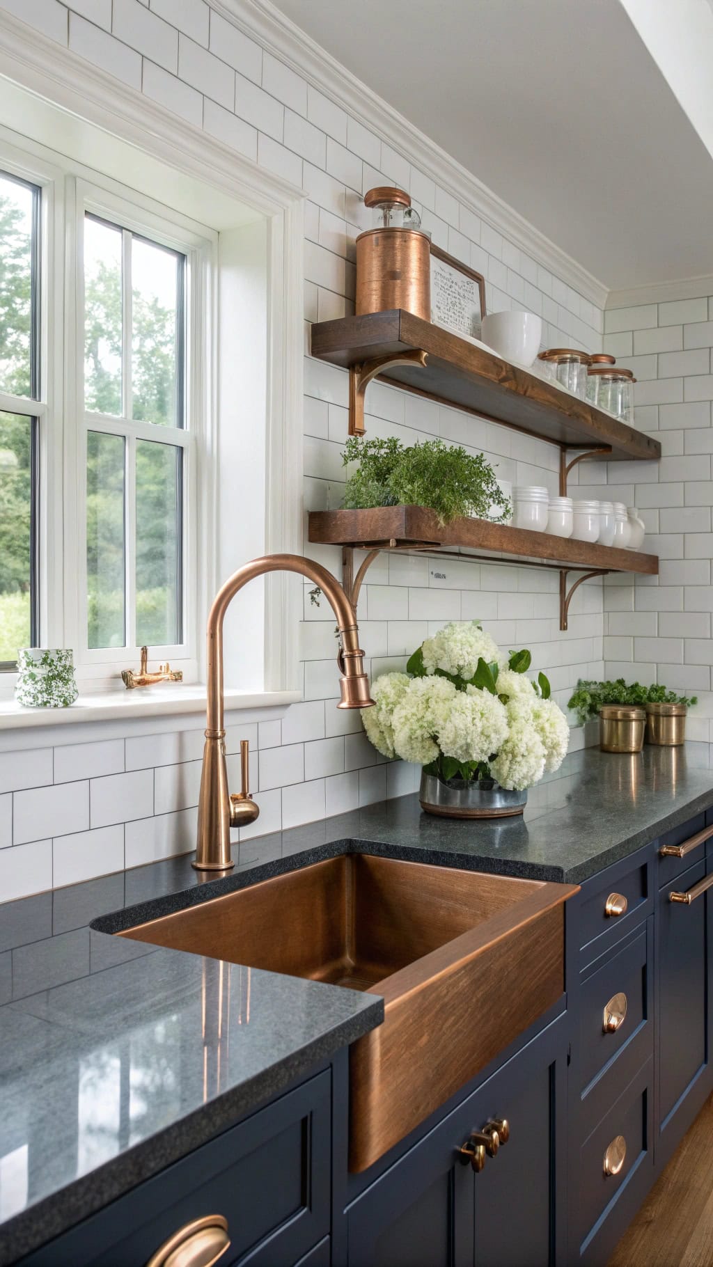 navy and copper elegance