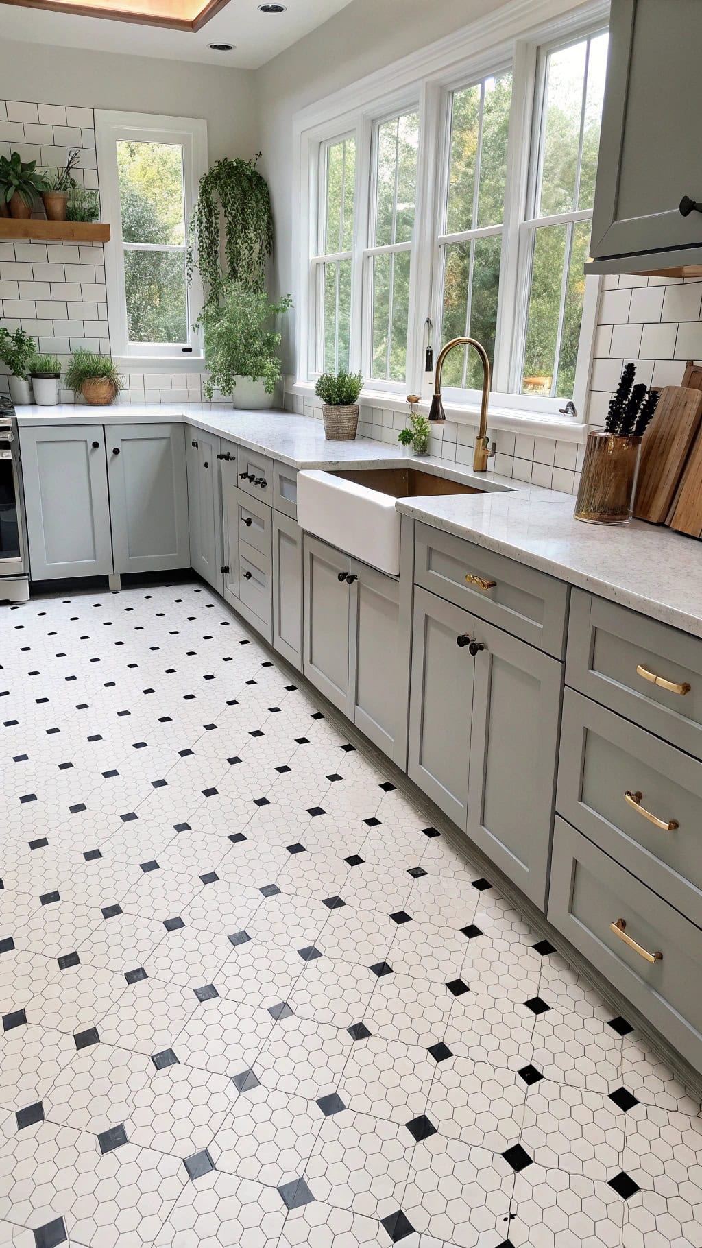 octagon dot tile elegance