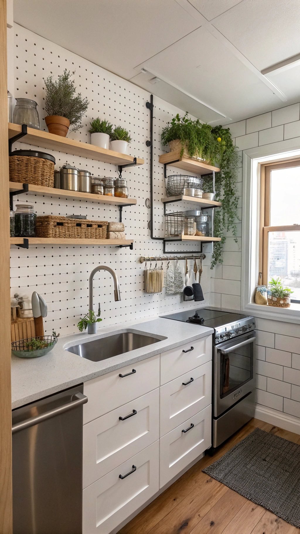 optimize kitchen wall space