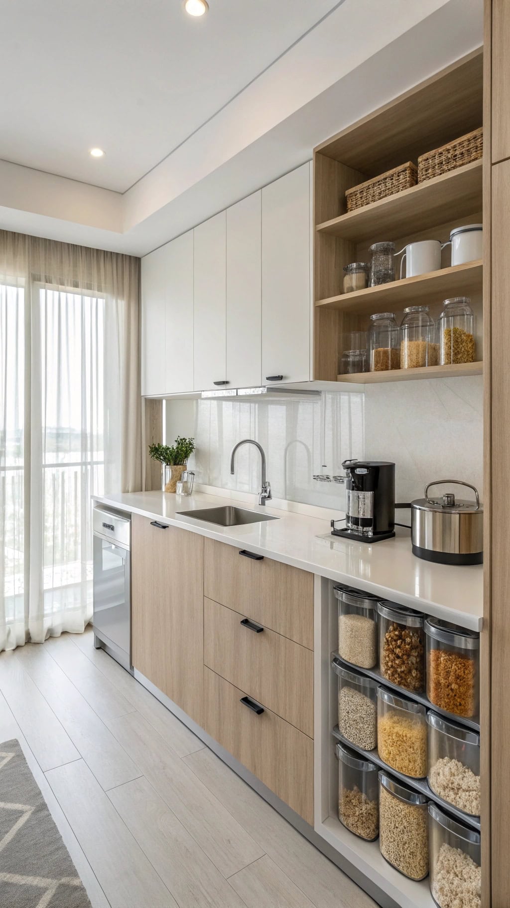 organized airtight food storage