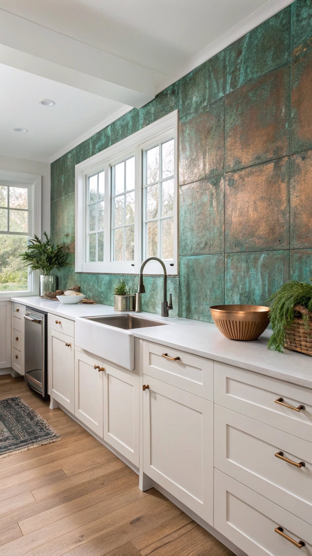 patina copper wall elegance
