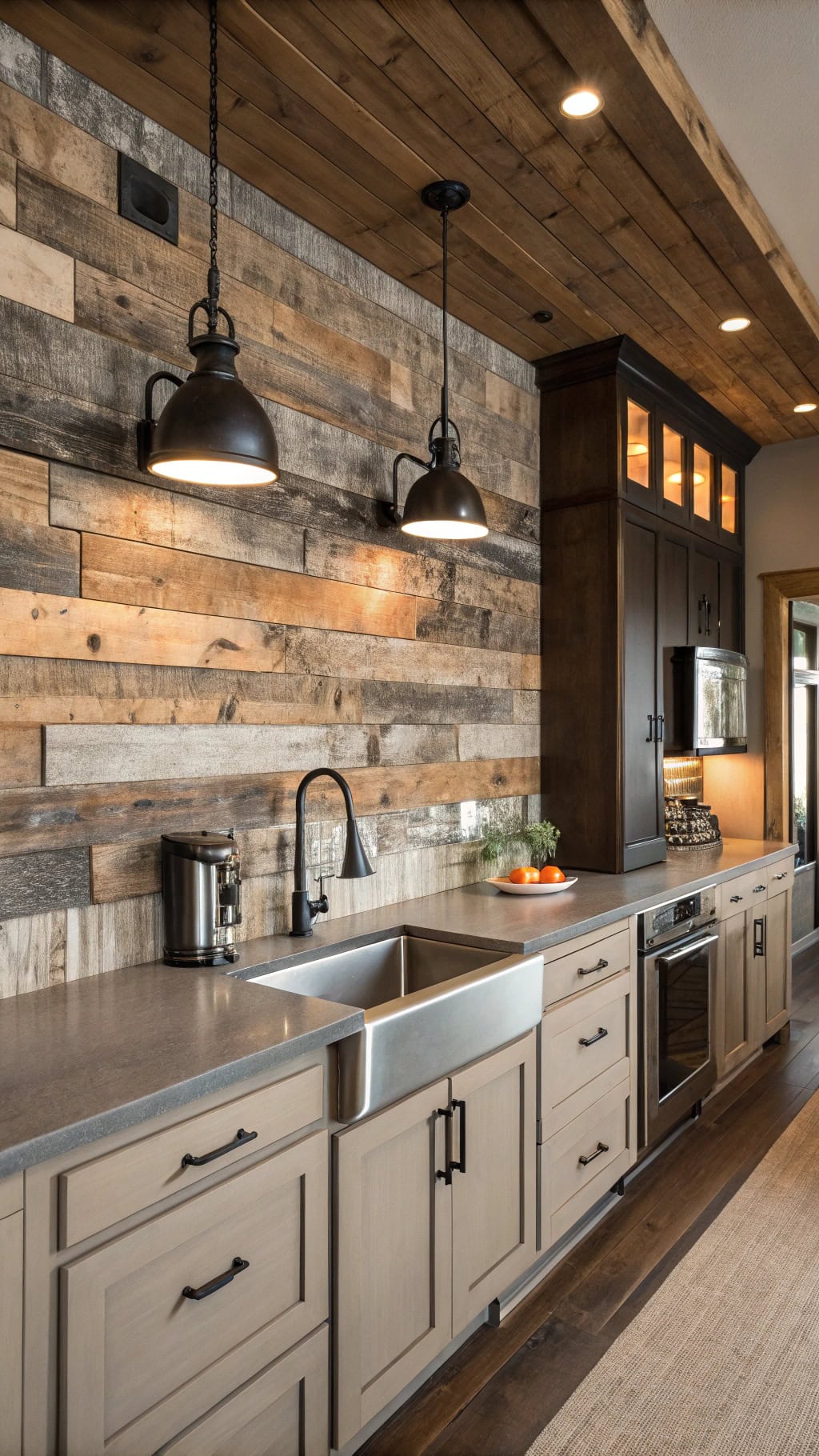 reclaimed wood kitchen charm