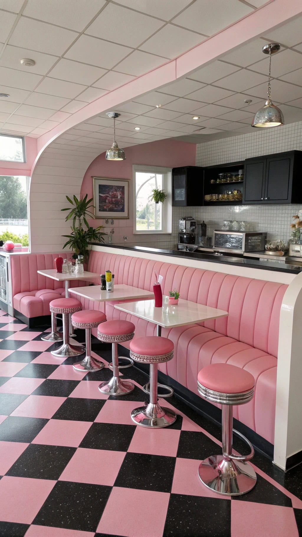 retro diner chic decor