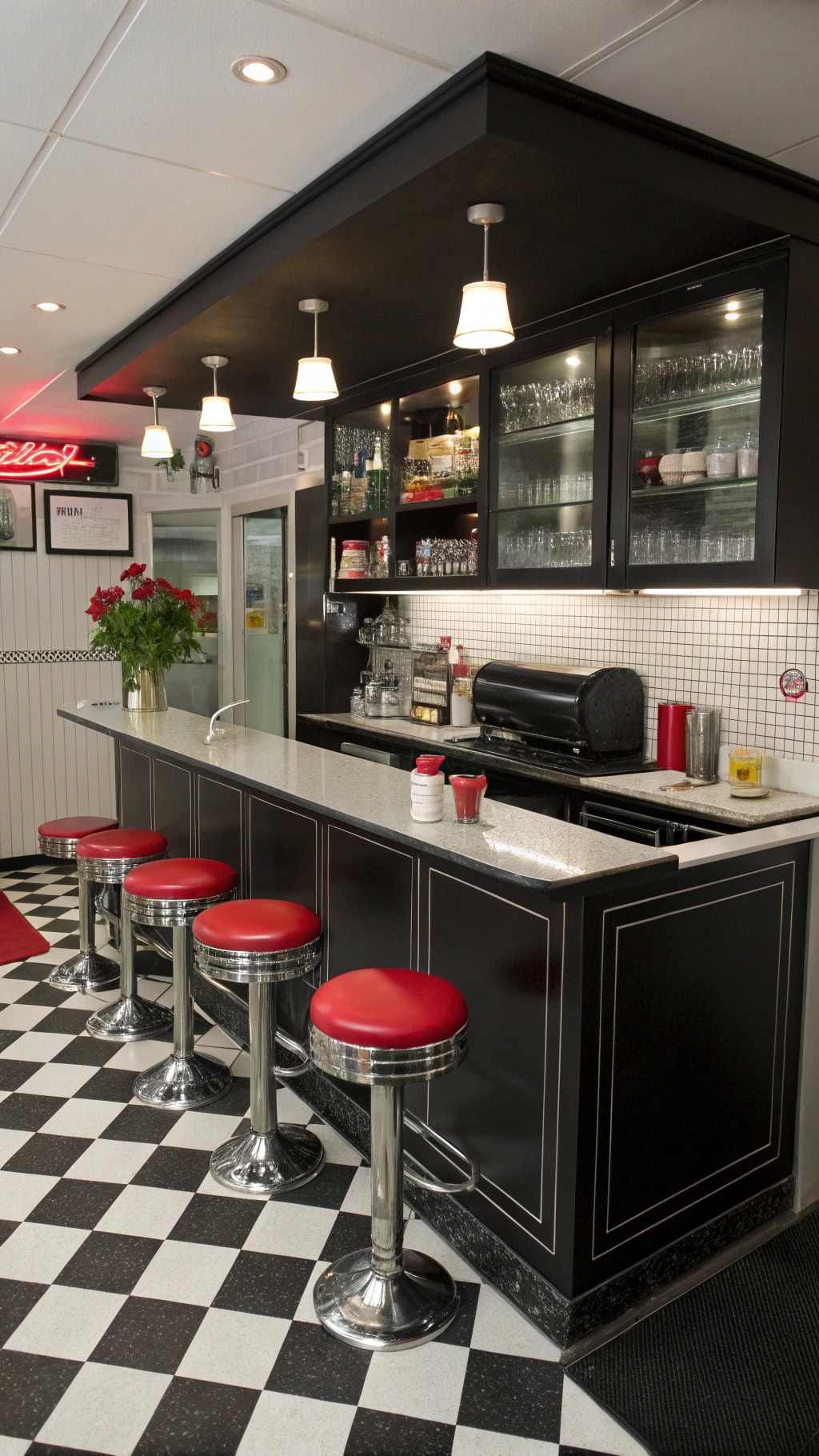 retro diner kitchen chic