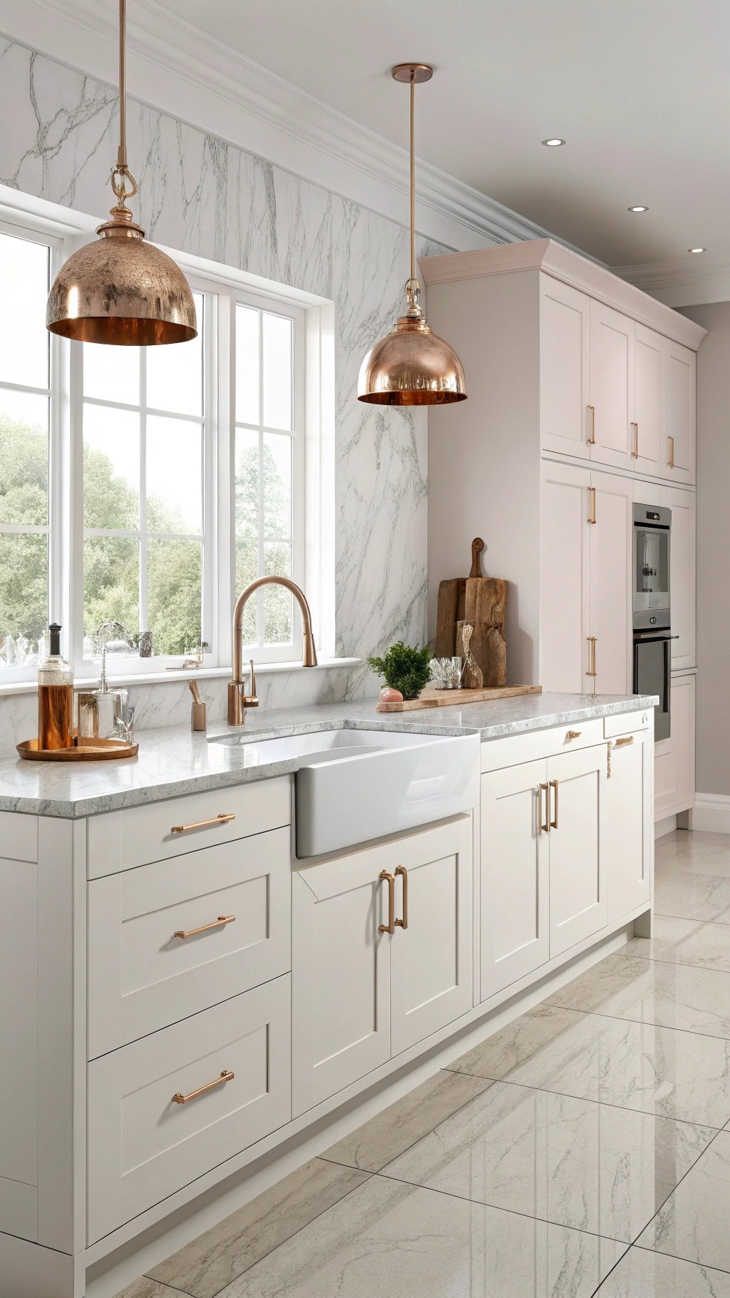 rose gold kitchen elegance
