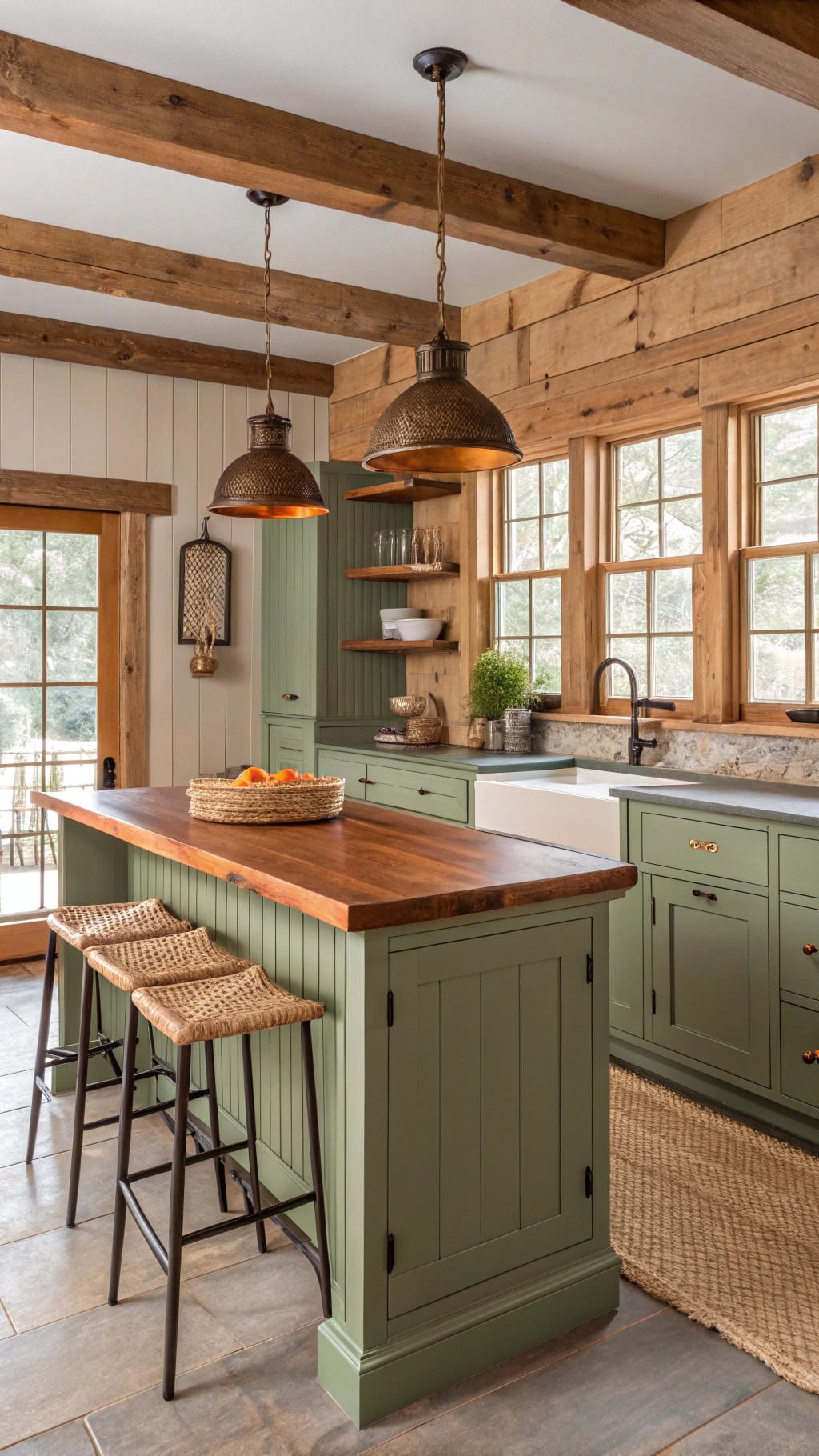 rustic baltic pine counter