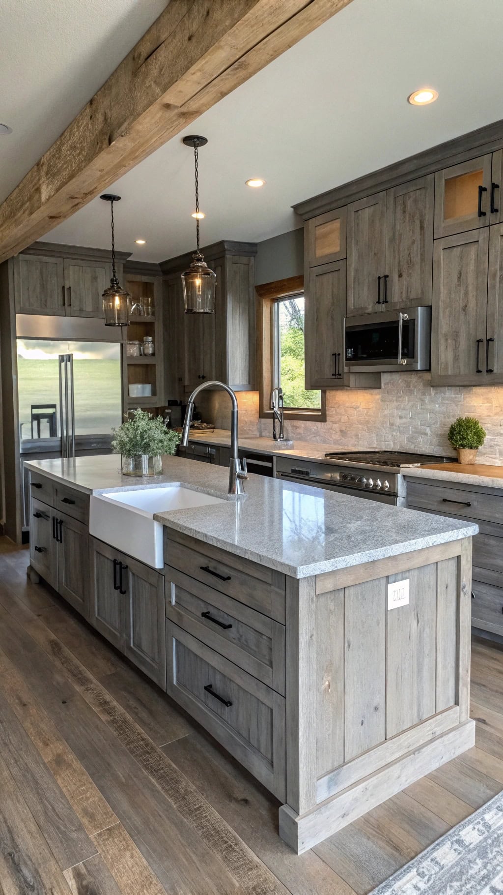 rustic barnwood peninsula charm