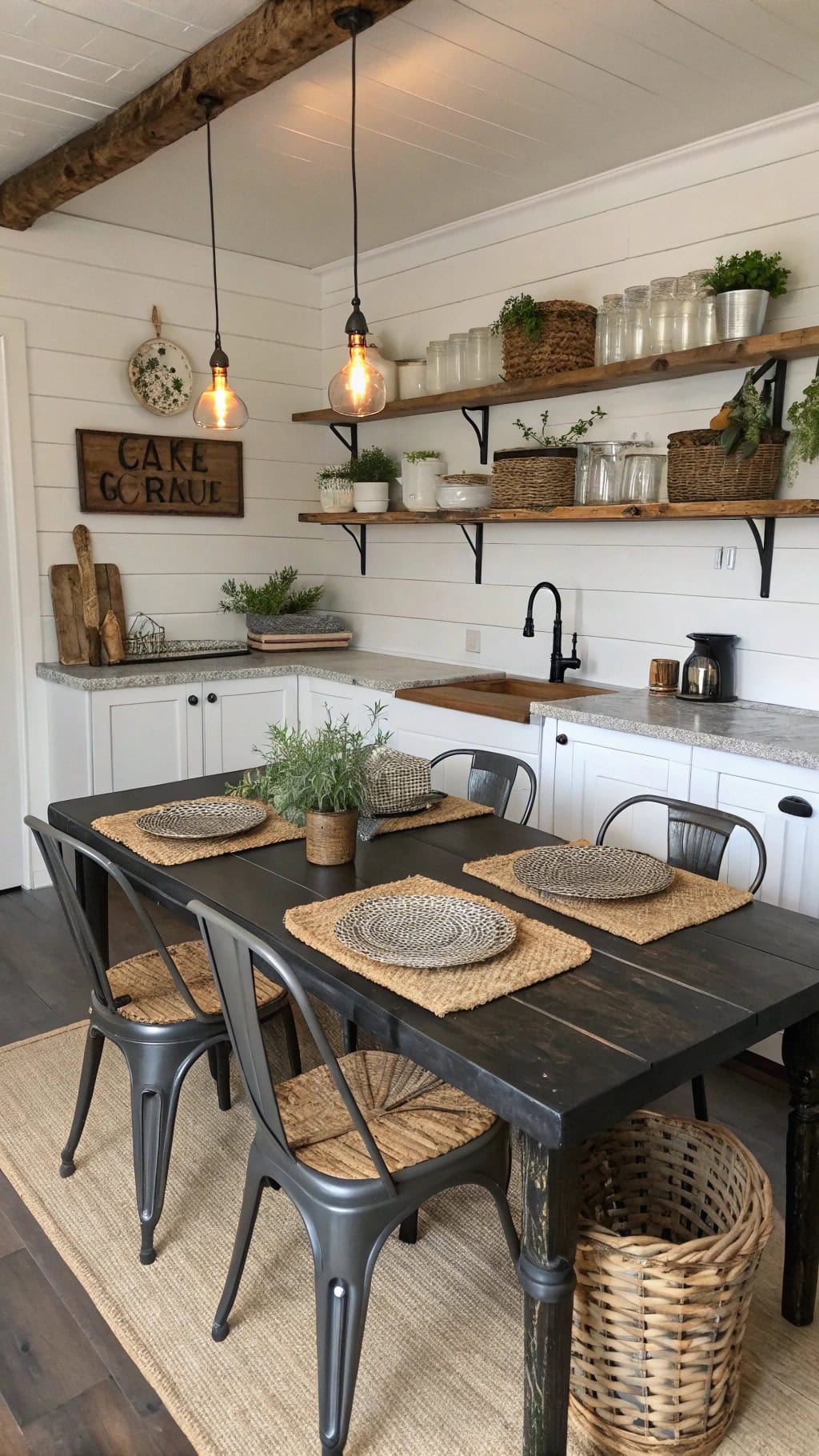 rustic black wood elegance