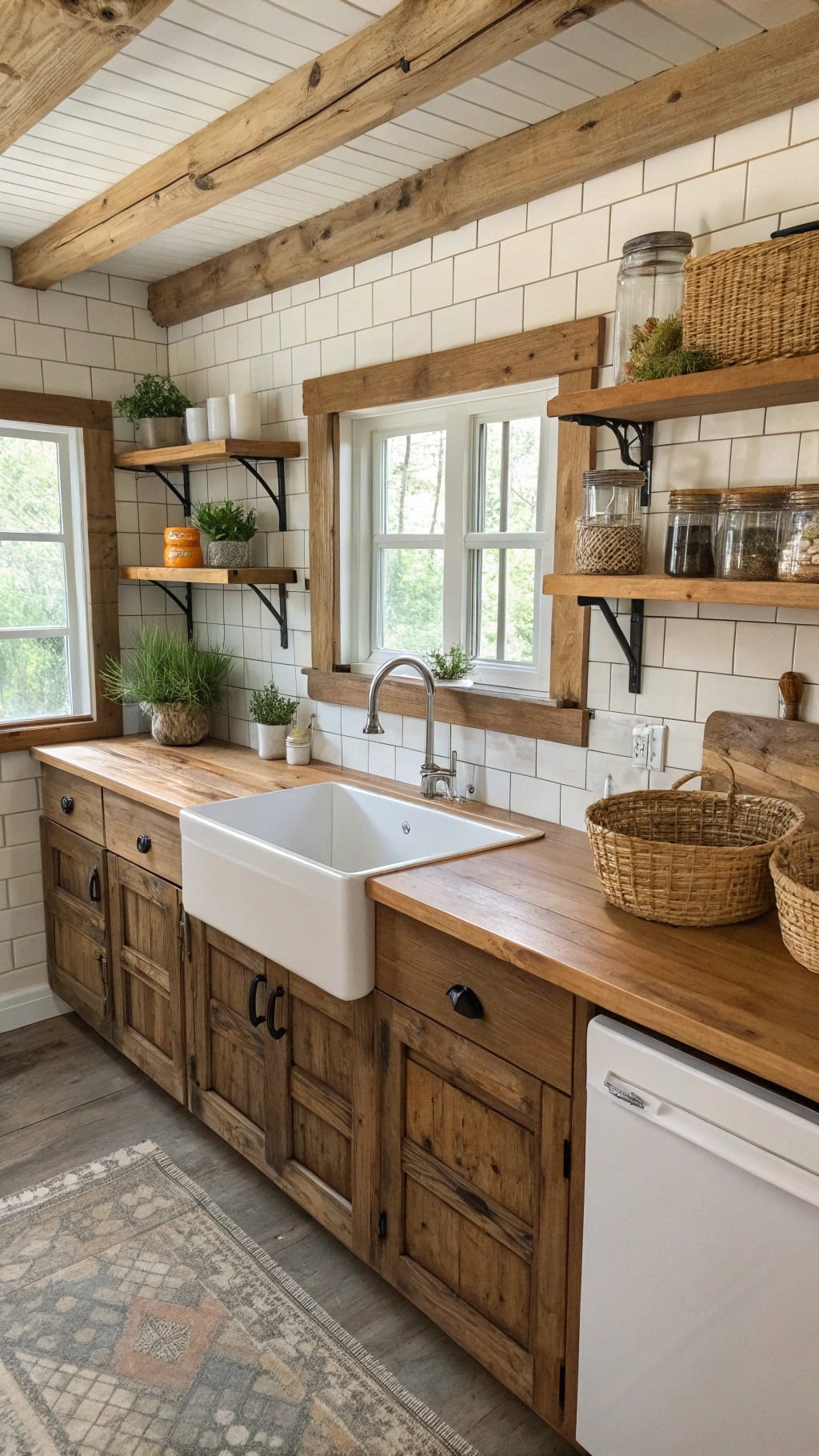rustic farmhouse kitchen charm