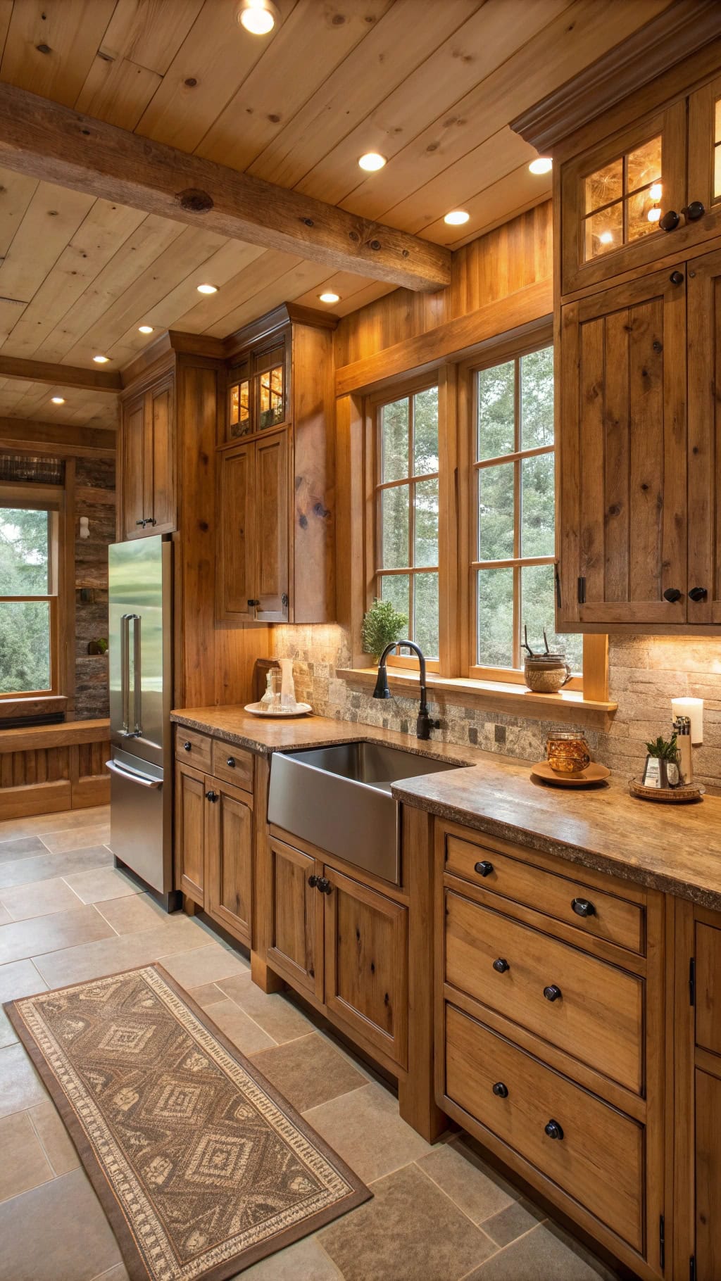 rustic knotty pine cabinets