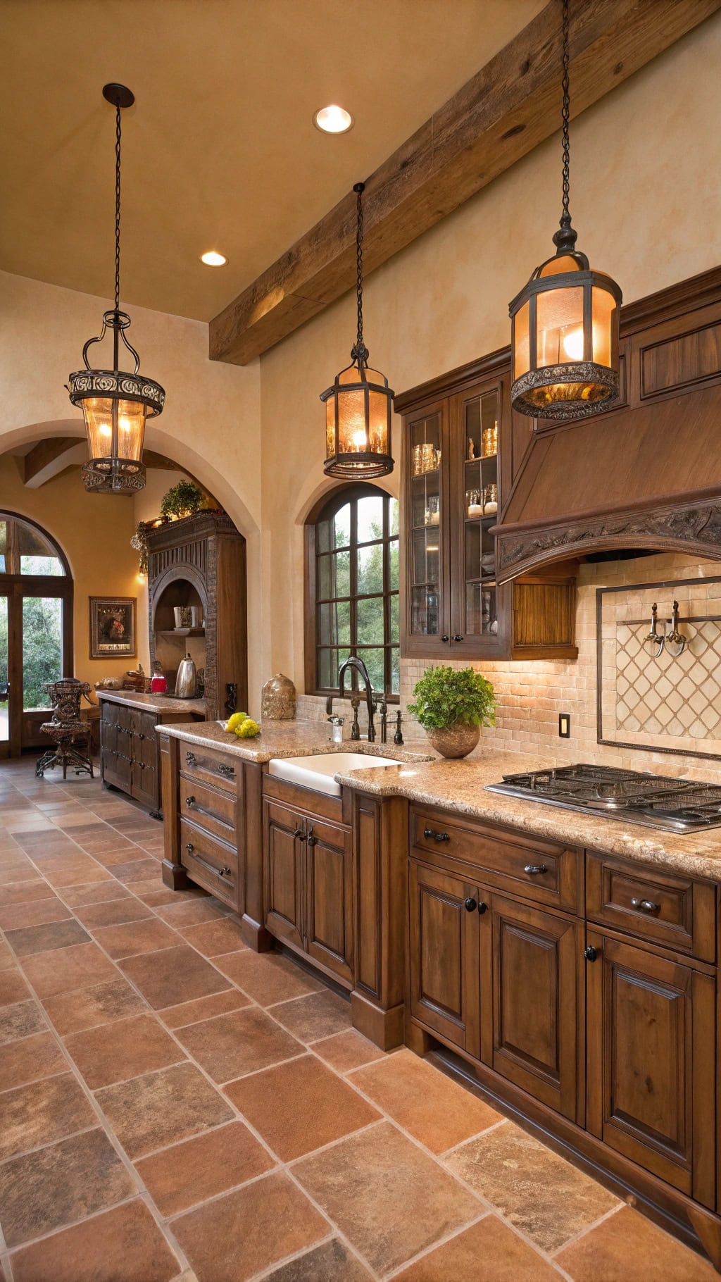 rustic mediterranean kitchen elegance