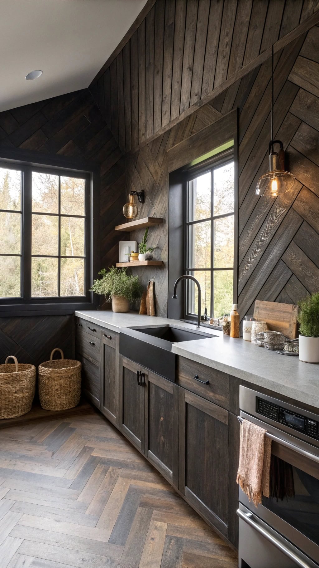 rustic modern wood walls