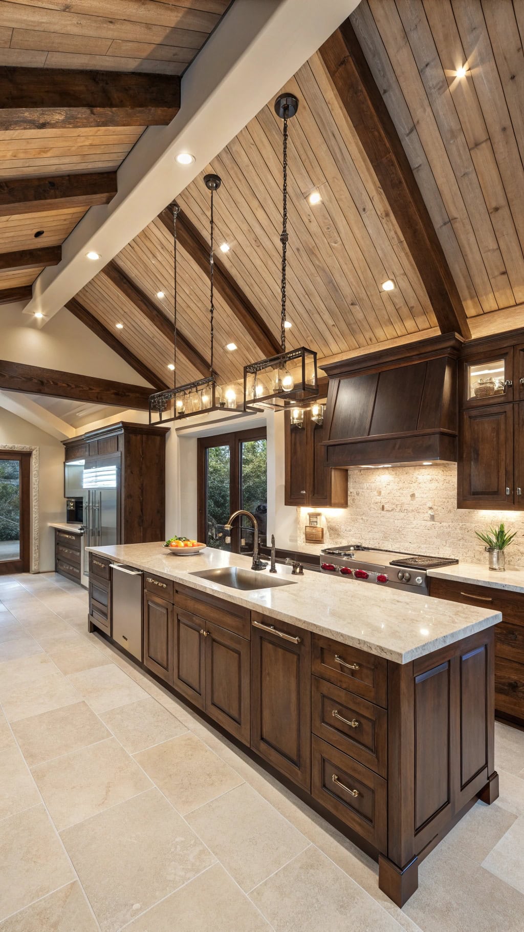 rustic pine ceiling charm