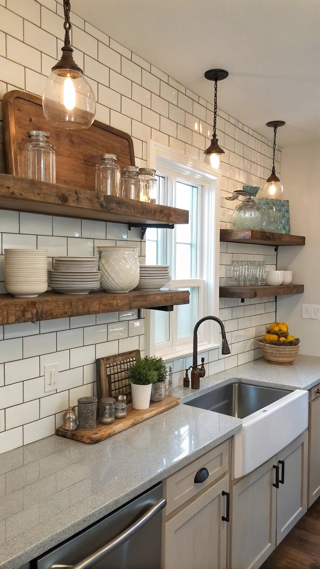 rustic shelves with charm