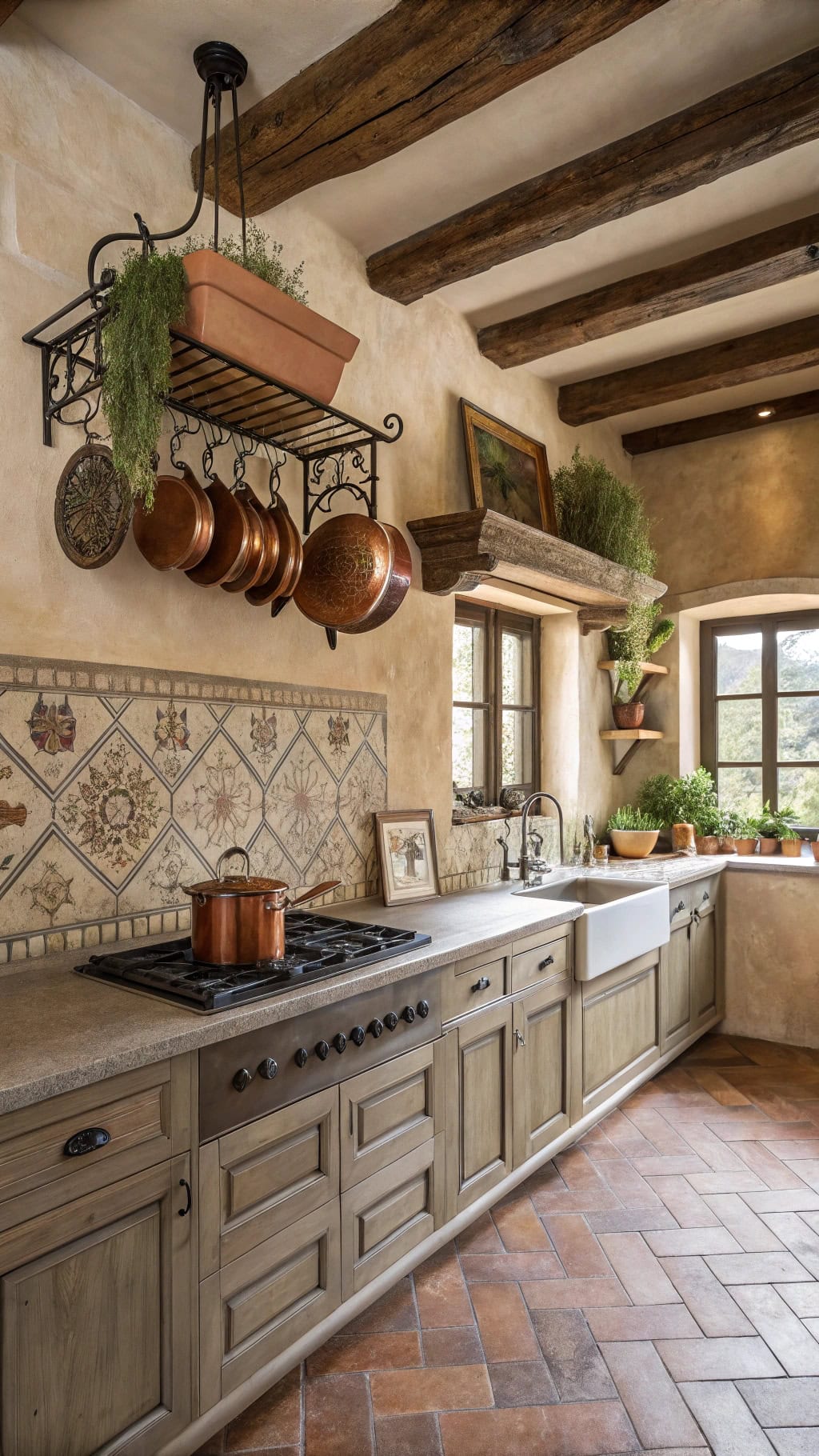 rustic tuscan kitchen charm