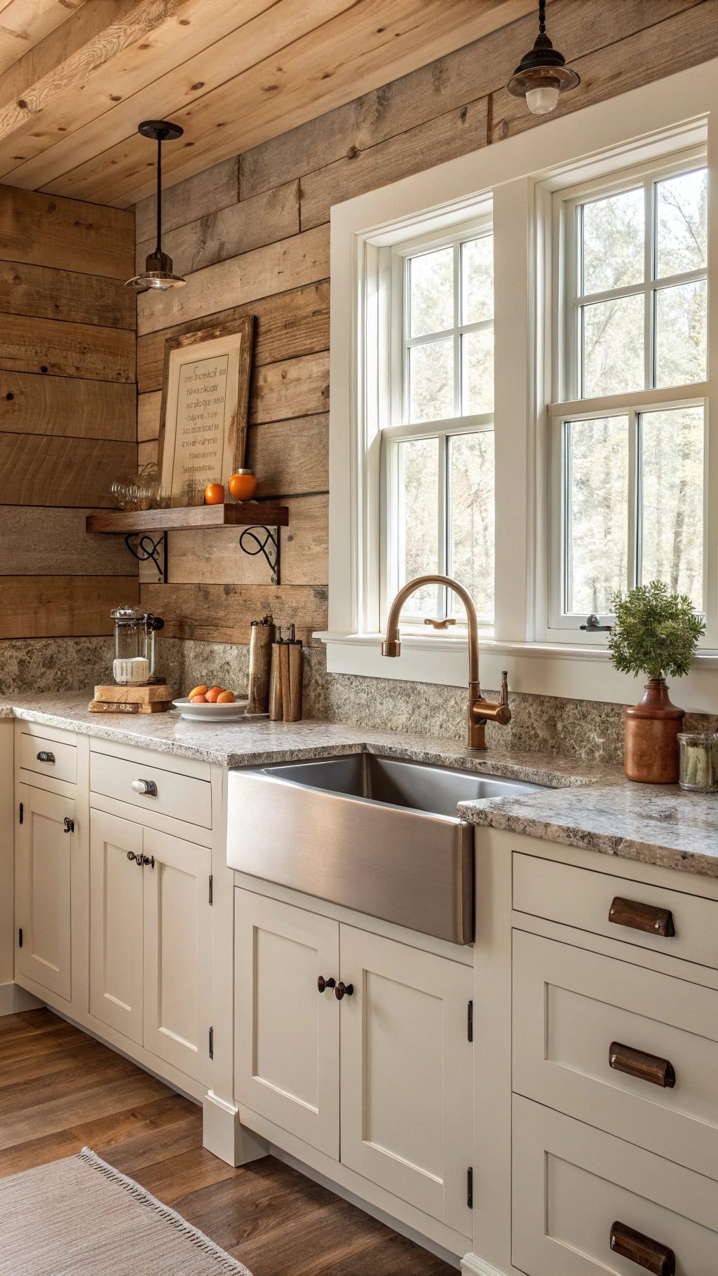 rustic warmth with modern accents