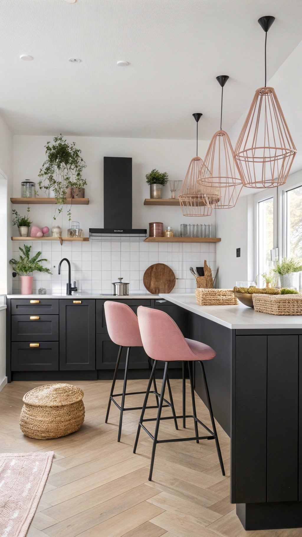 scandinavian pink black harmony