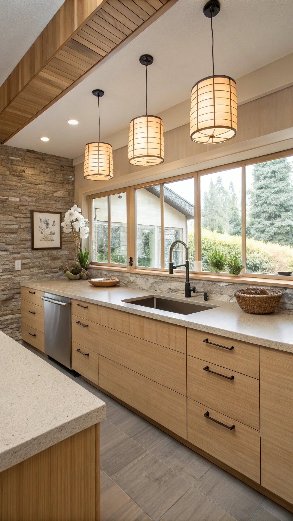 serene zen beige kitchen