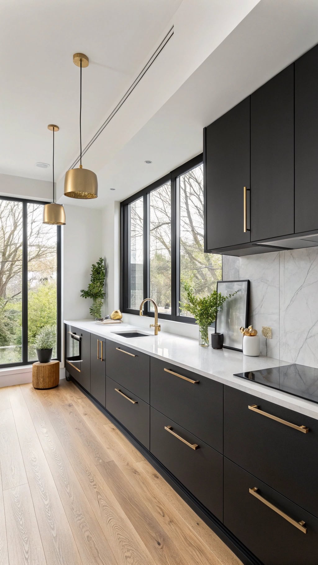 sleek black and gold