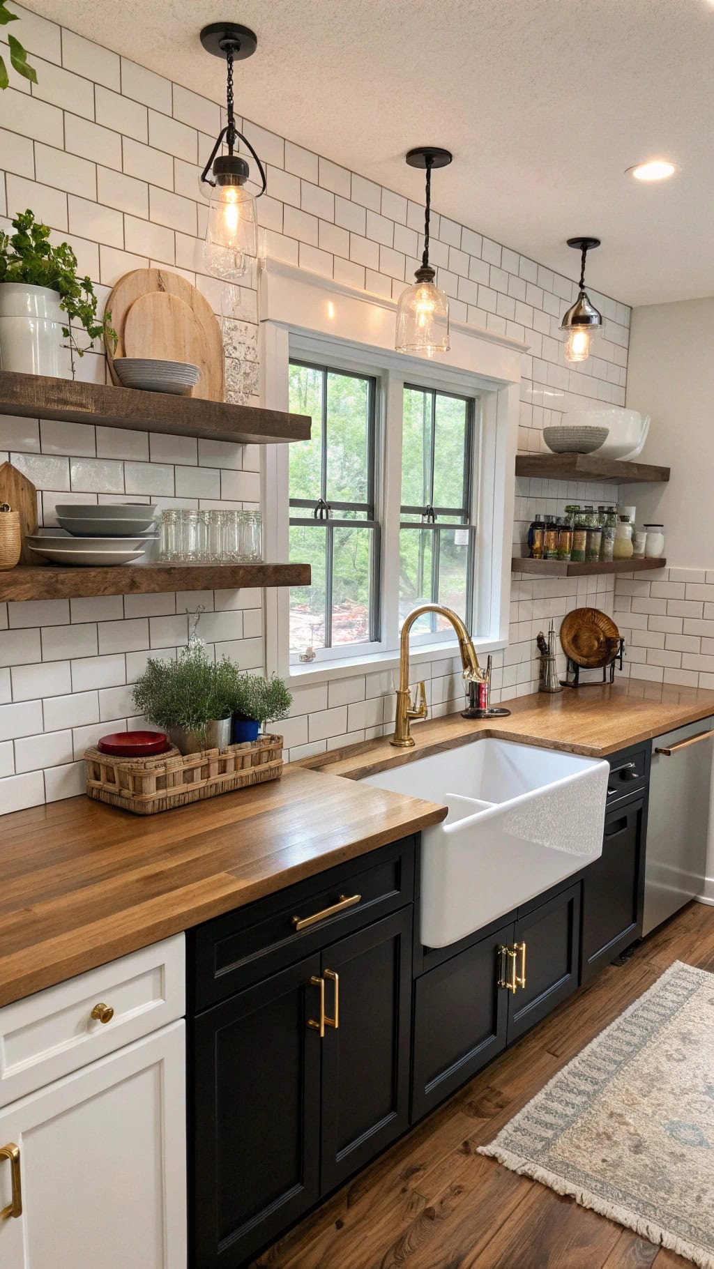 sleek black appliances shine