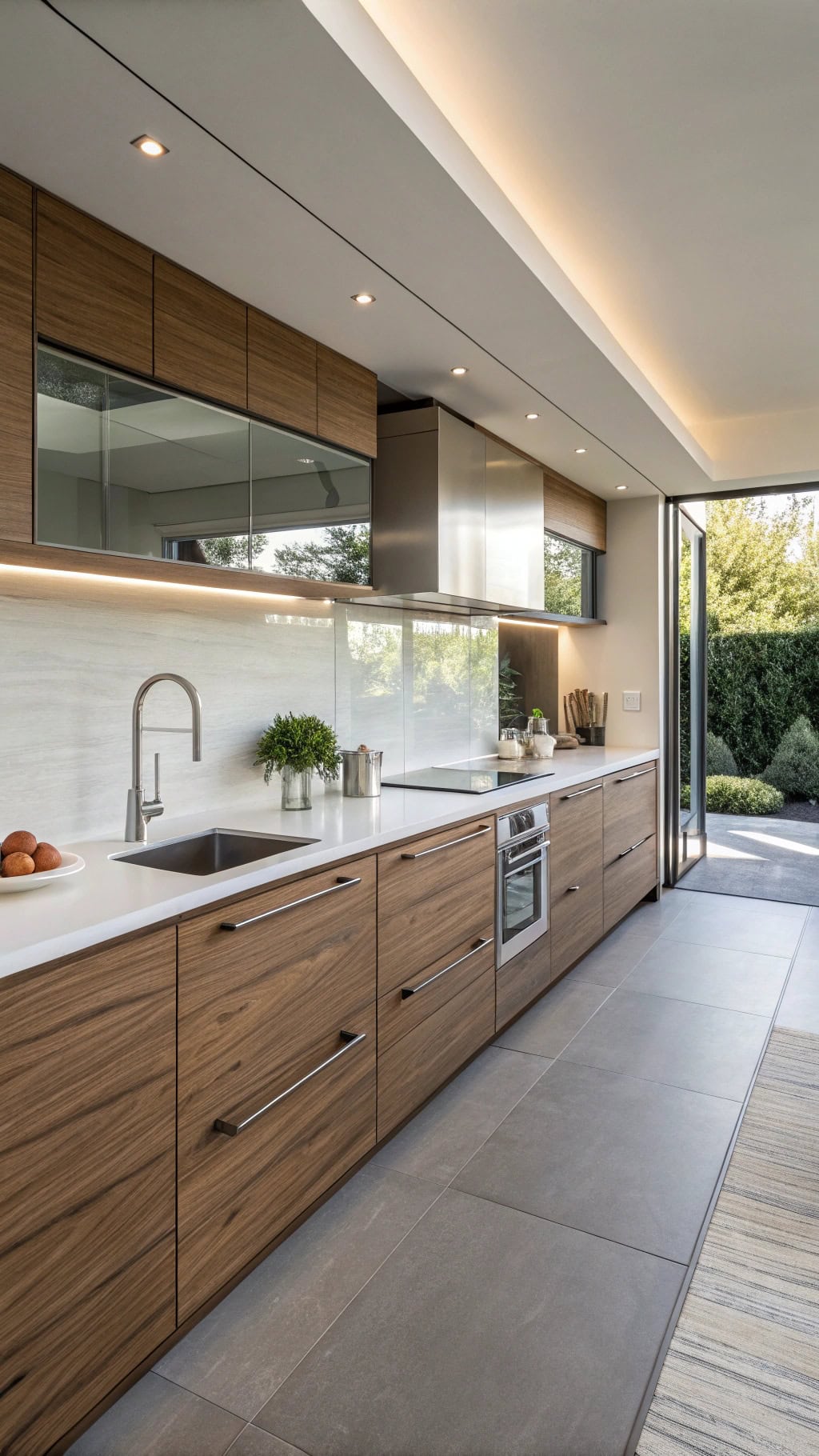 sleek eucalyptus kitchen design