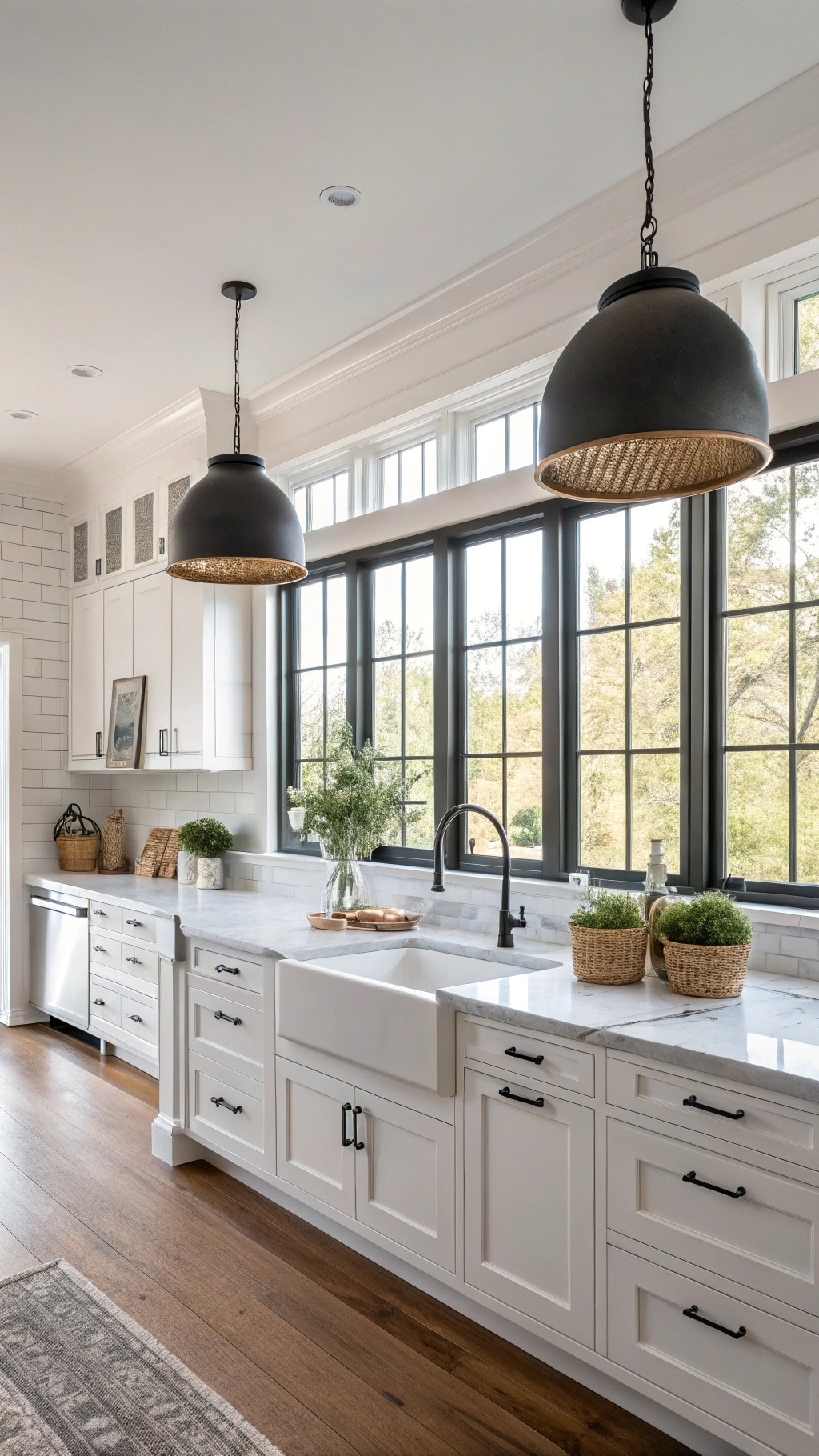 sleek matte black pendants