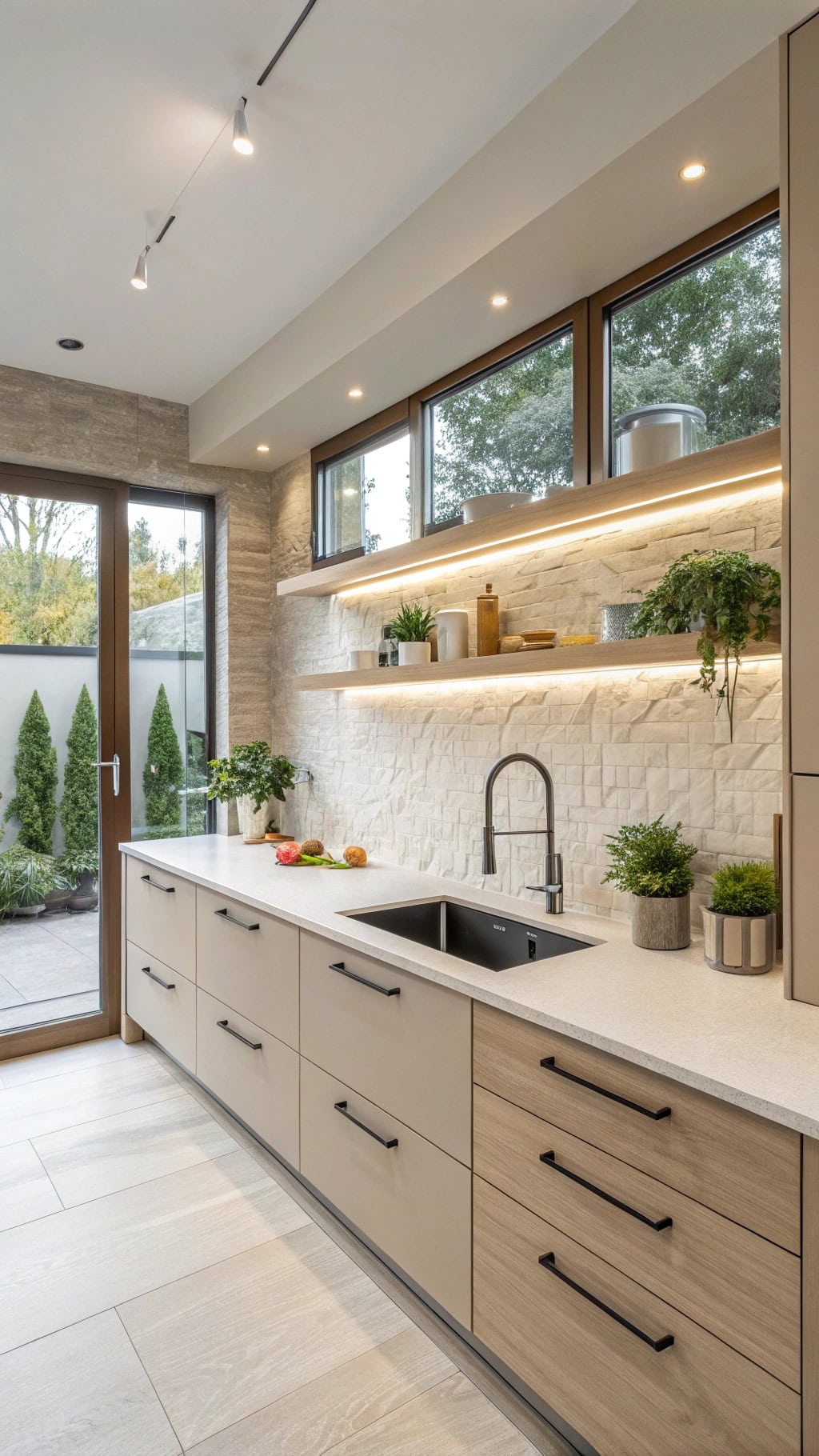 sleek minimalist kitchen design