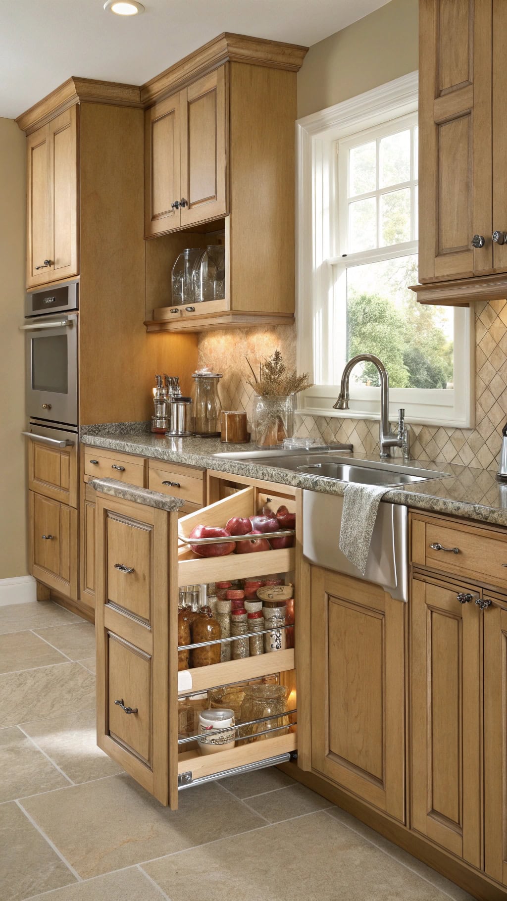 sleek organized spice storage