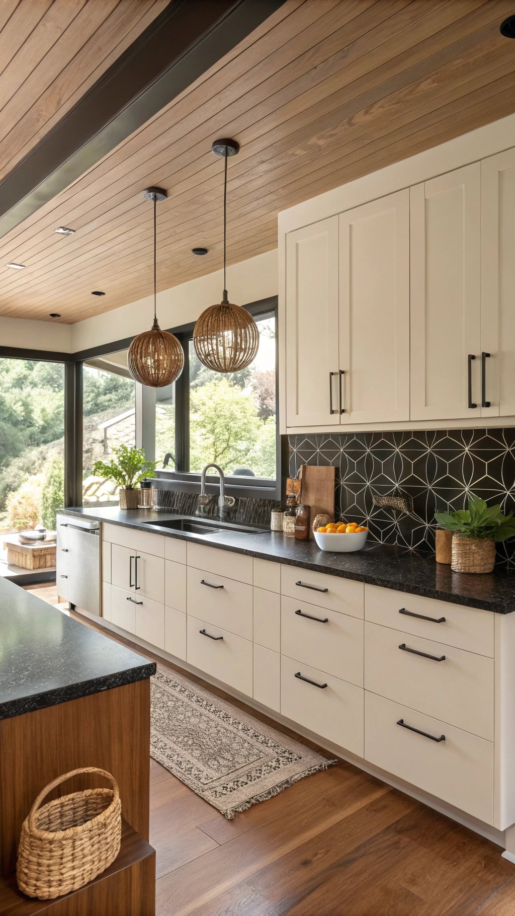 sleek retro kitchen elegance