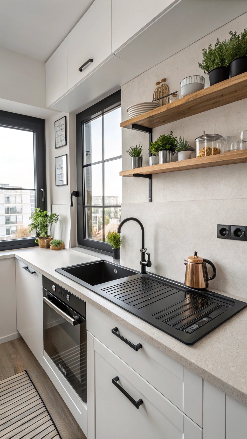 sleek sophisticated minimalist kitchen