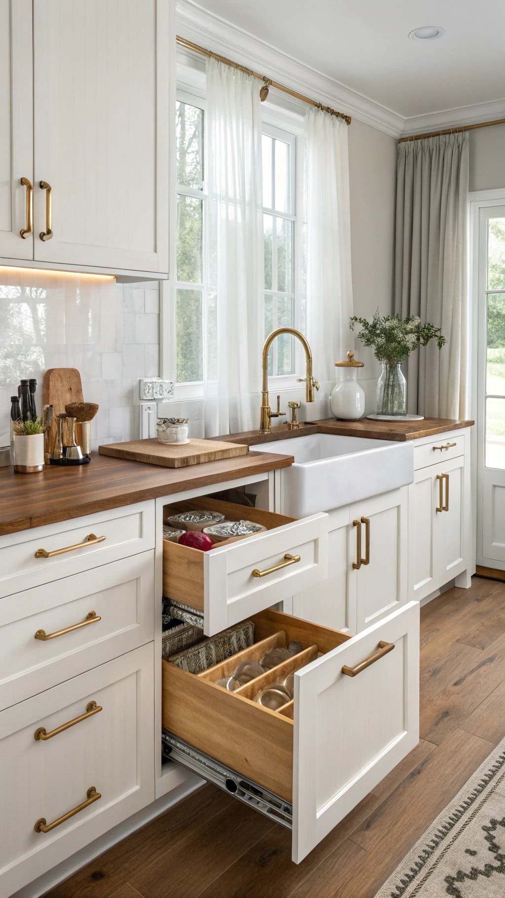 slide out cutting board storage