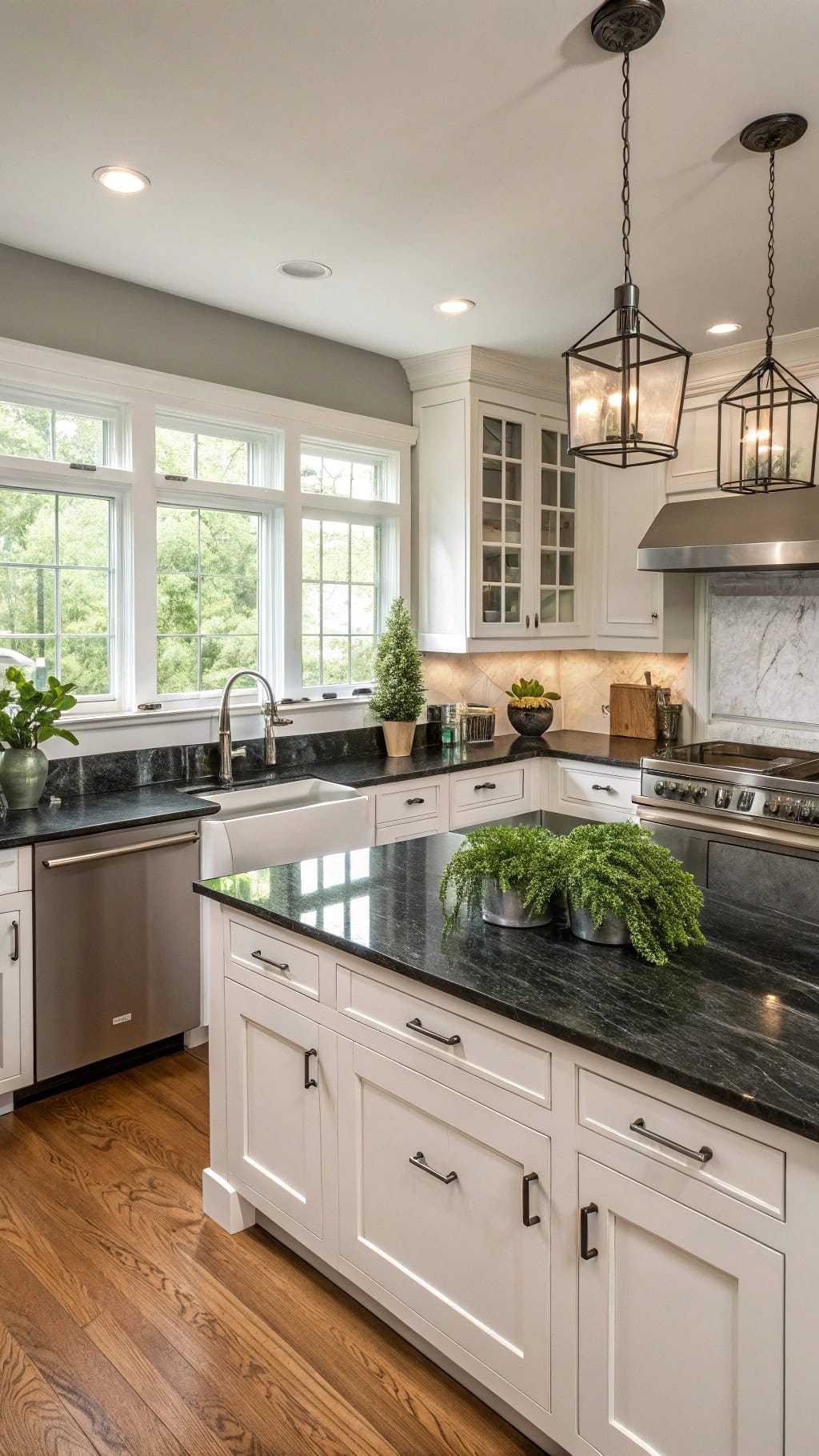 sophisticated black granite design