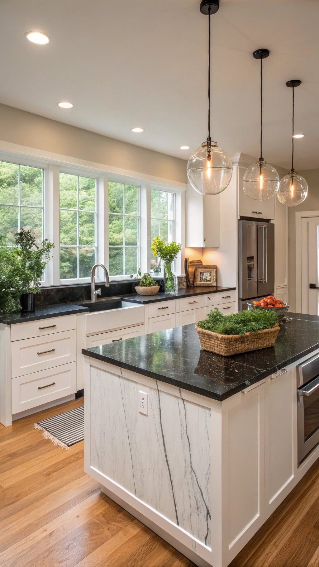 sophisticated black granite design