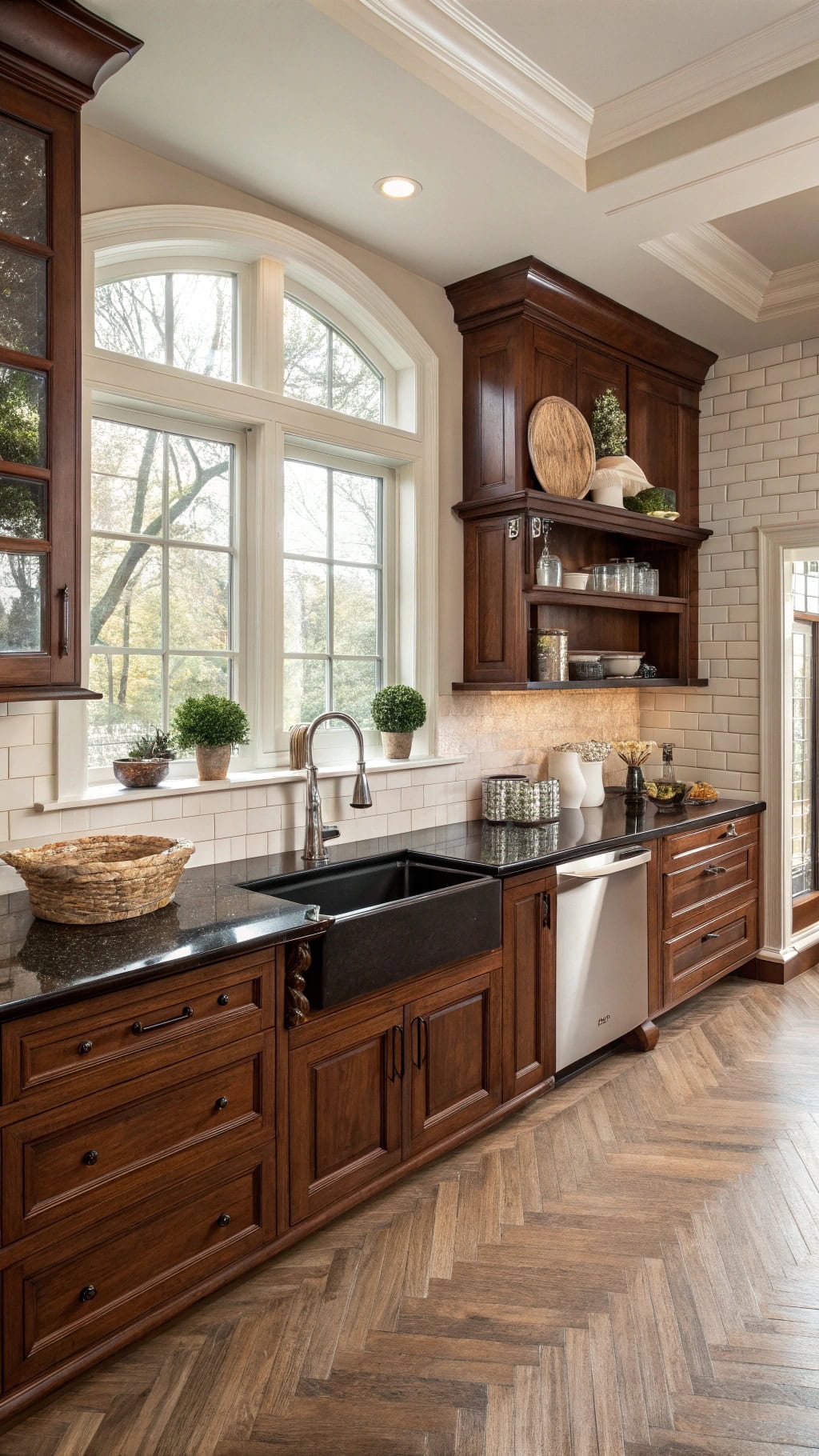 sophisticated black granite edge