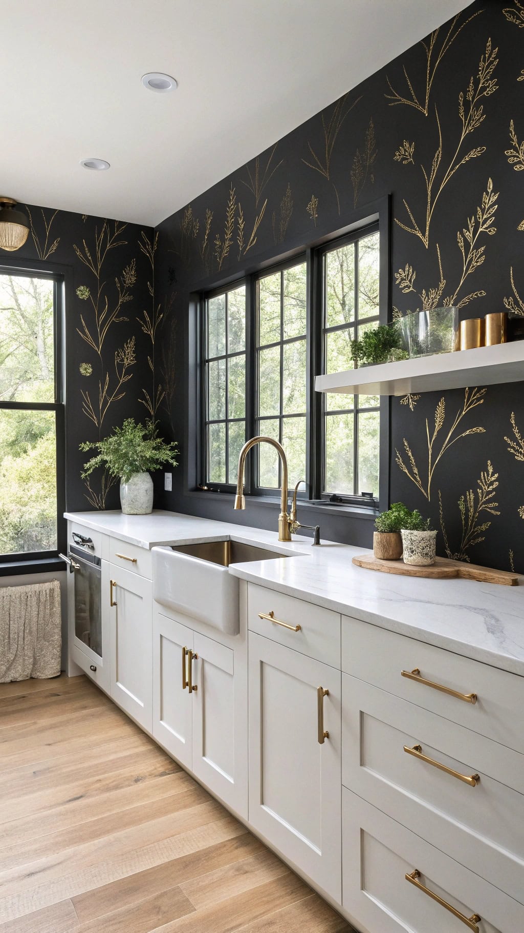sophisticated black metallic wallpaper