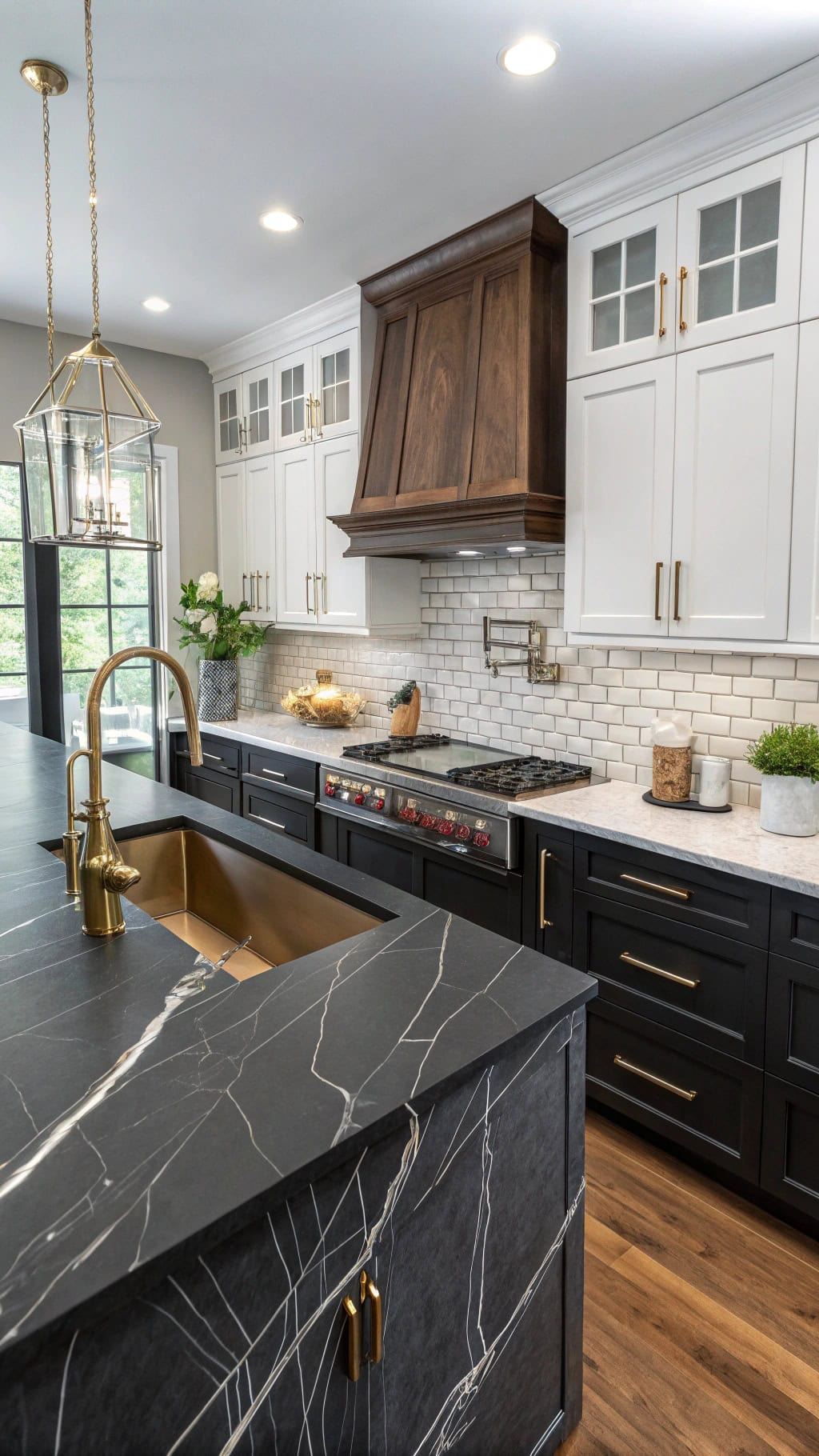 sophisticated black quartzite countertops