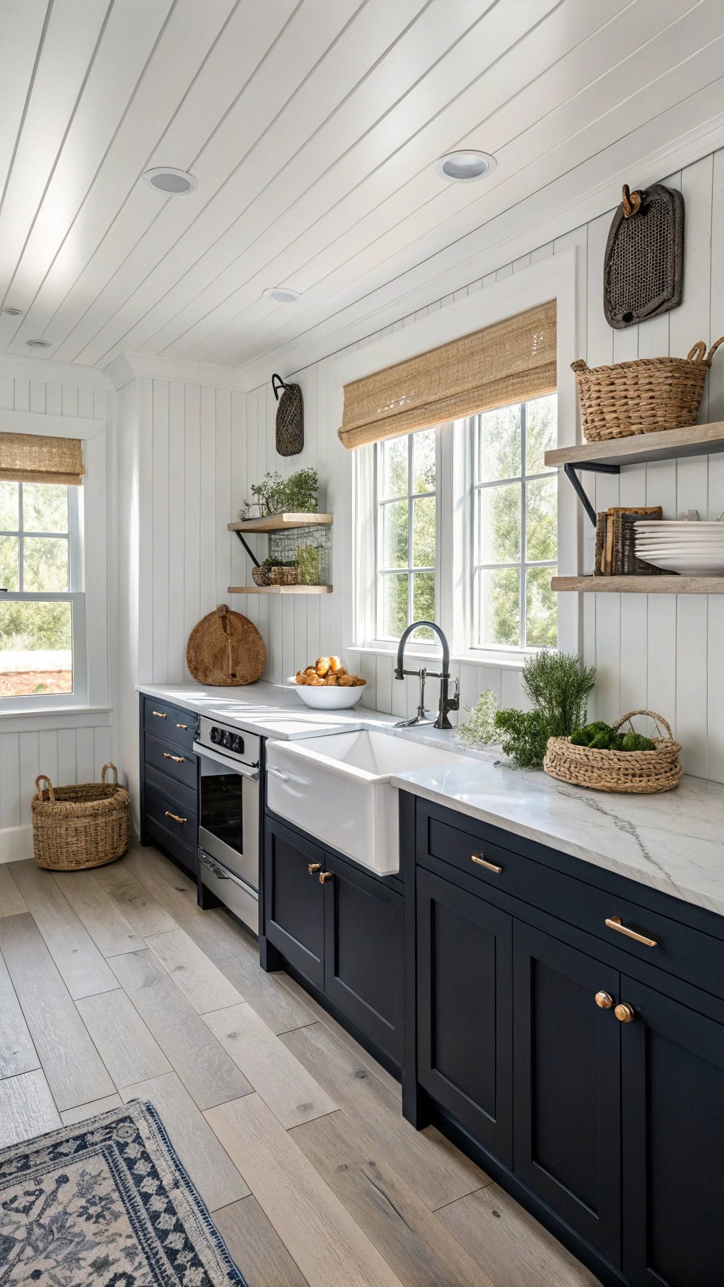 sophisticated coastal kitchen design
