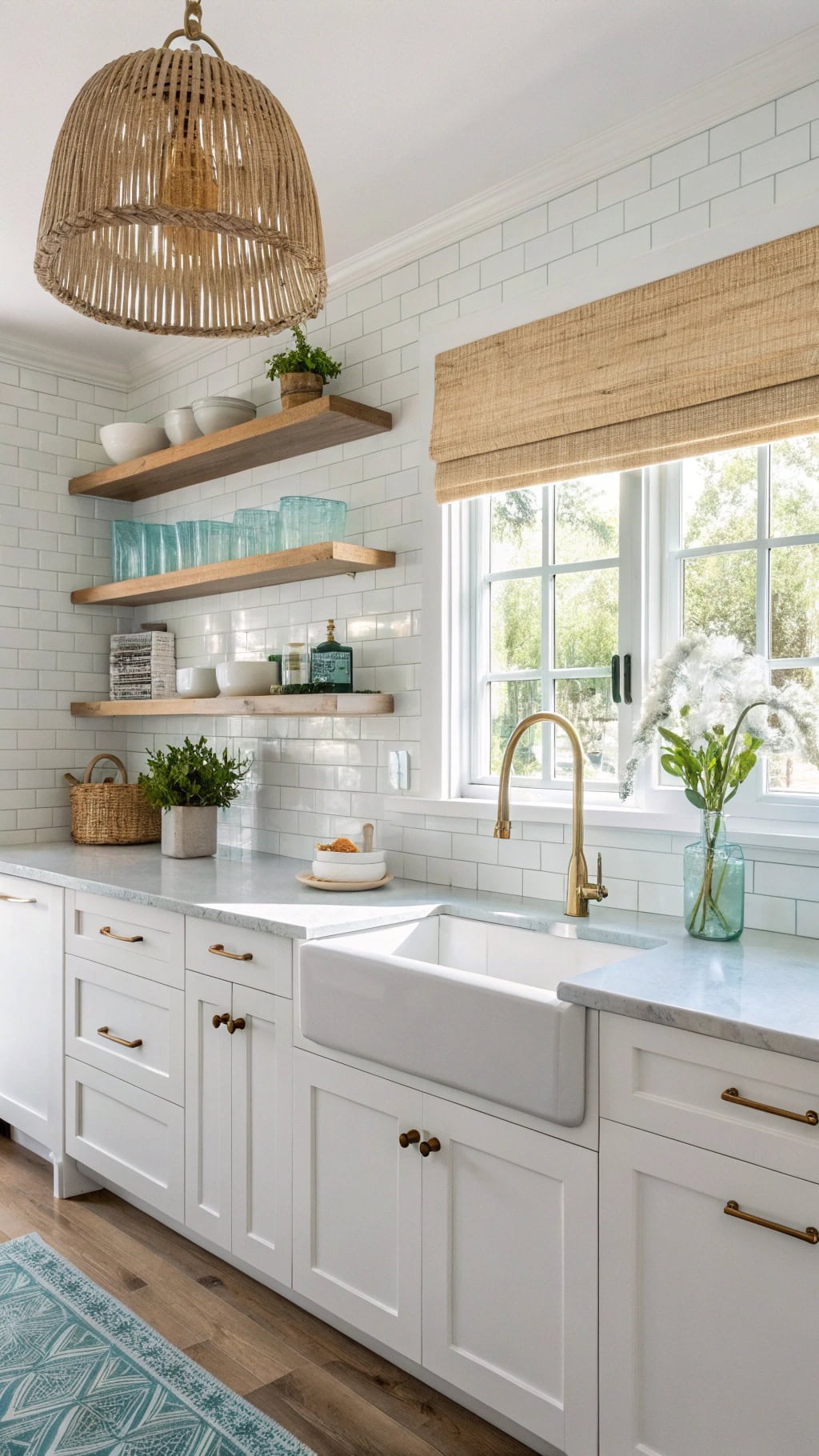 sophisticated coastal kitchen design