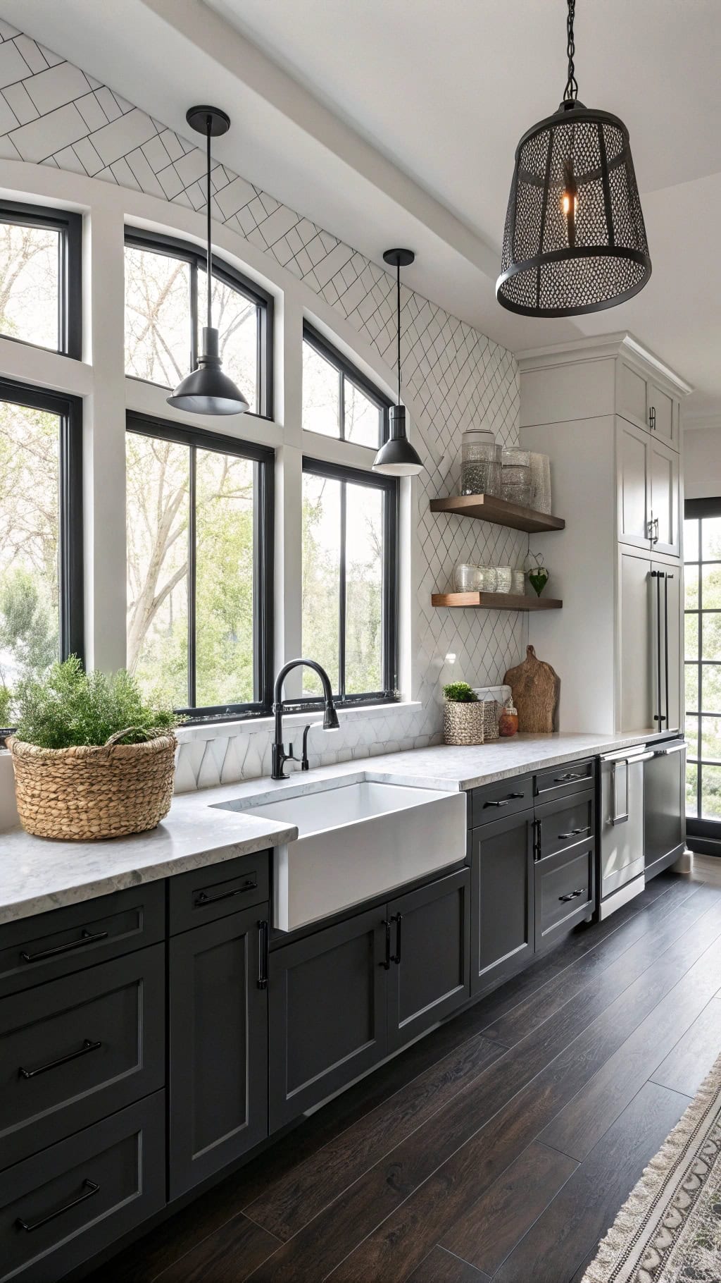 sophisticated grayscale kitchen design