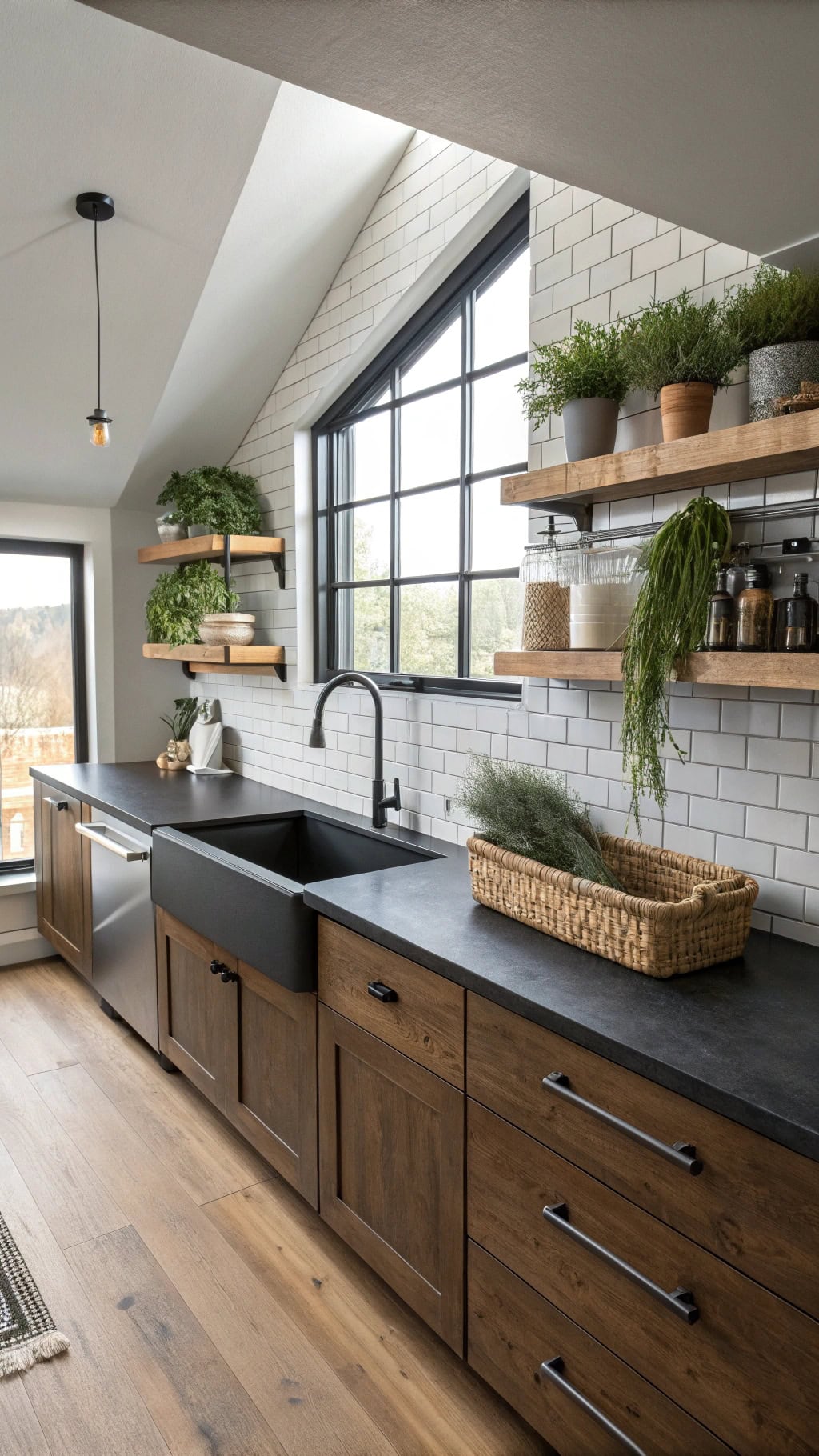 sophisticated matte black countertops