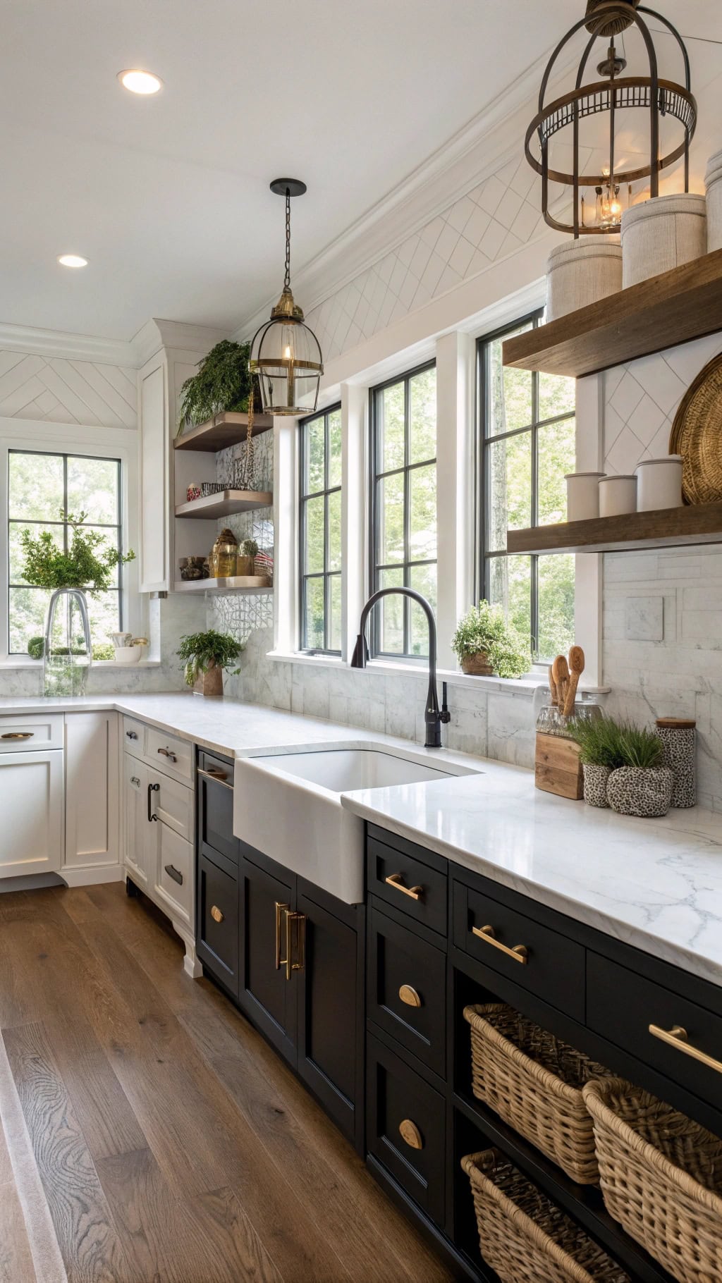 sophisticated mixed metal kitchen