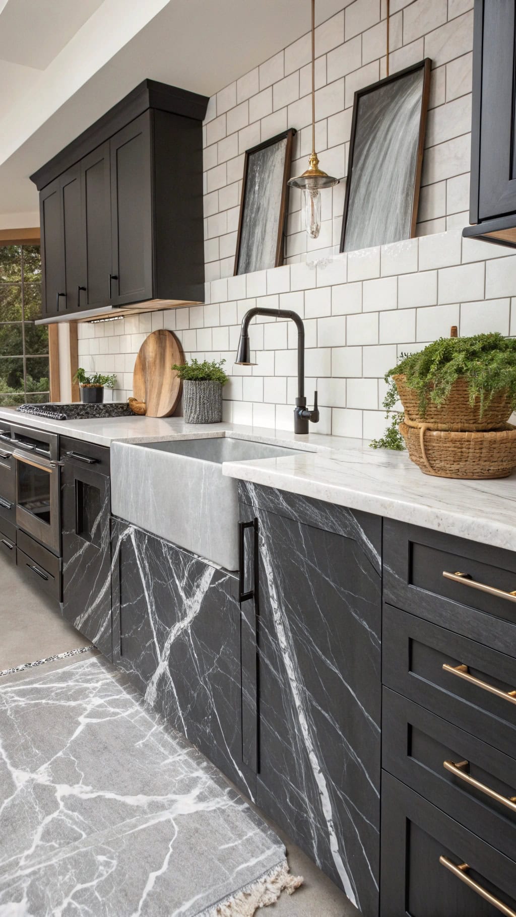 sophisticated slate grey veining