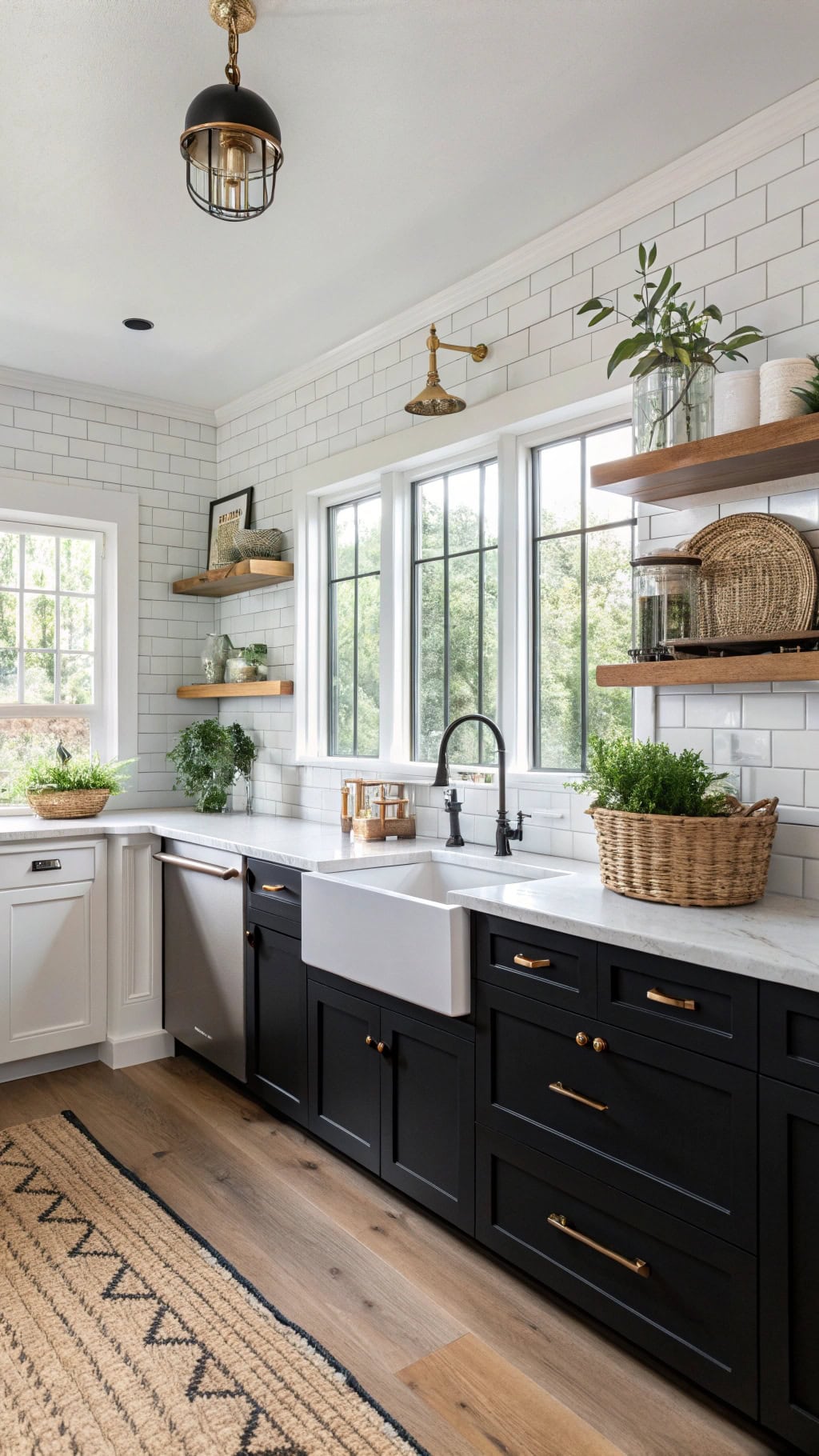 sophisticated two tone kitchen design