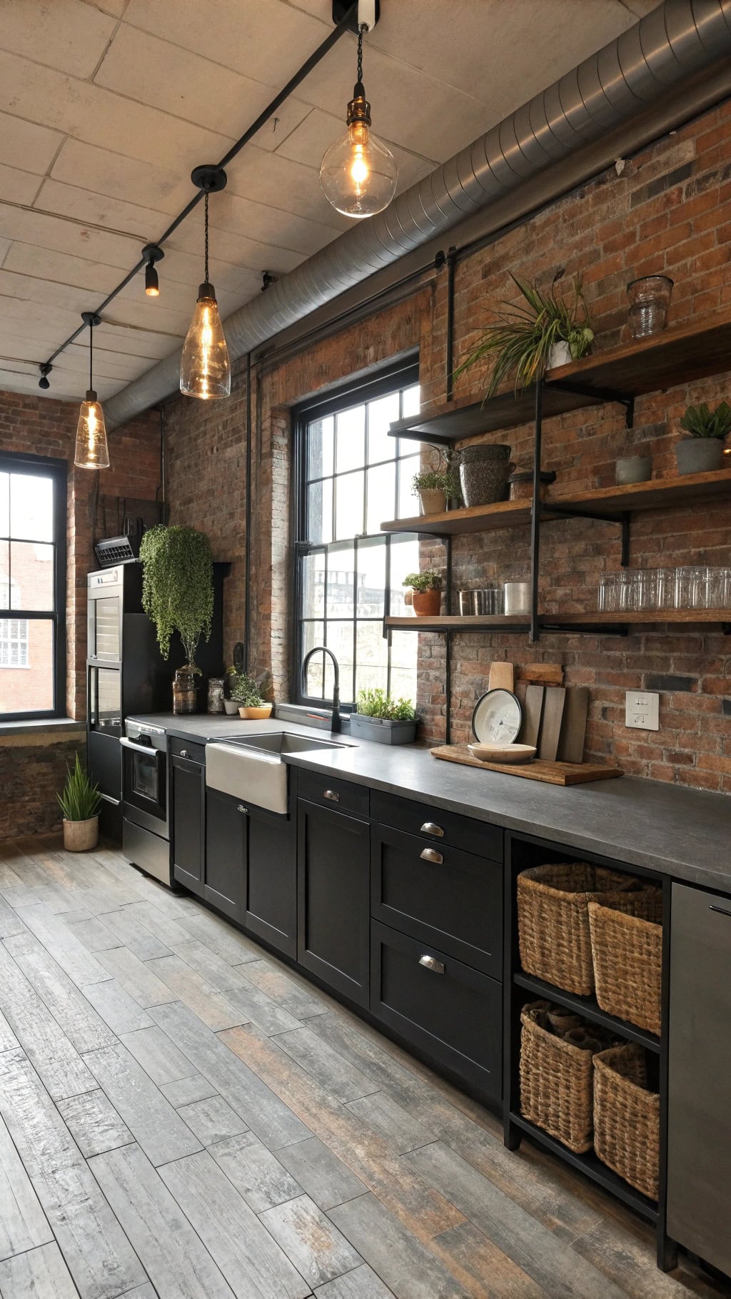 sophisticated urban loft kitchen