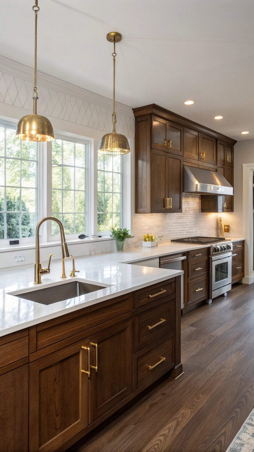 sophisticated walnut kitchen design