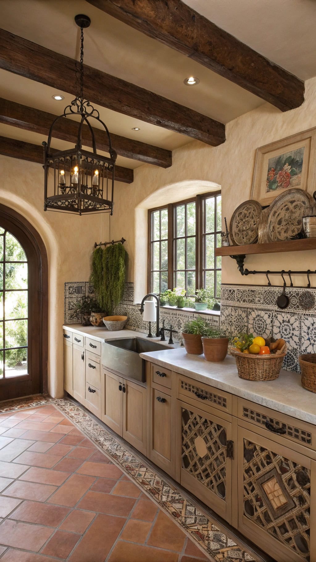 spanish revival kitchen elegance