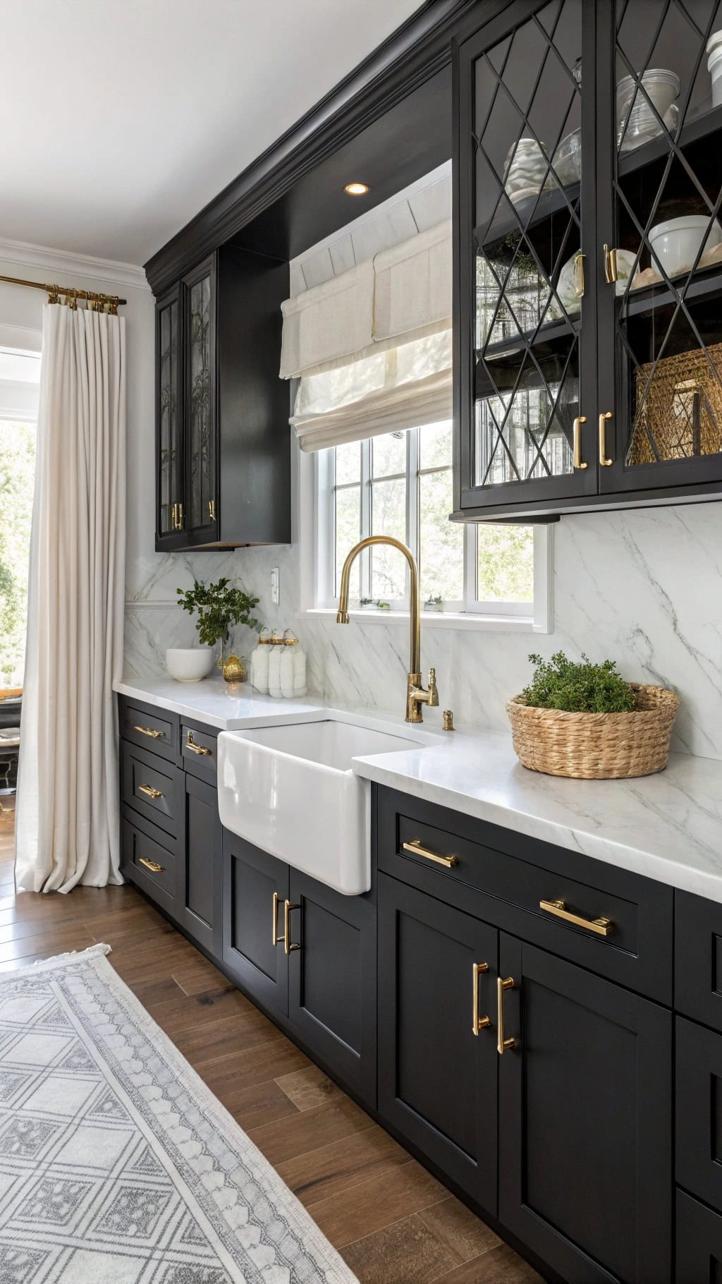 stylish black cabinets featured