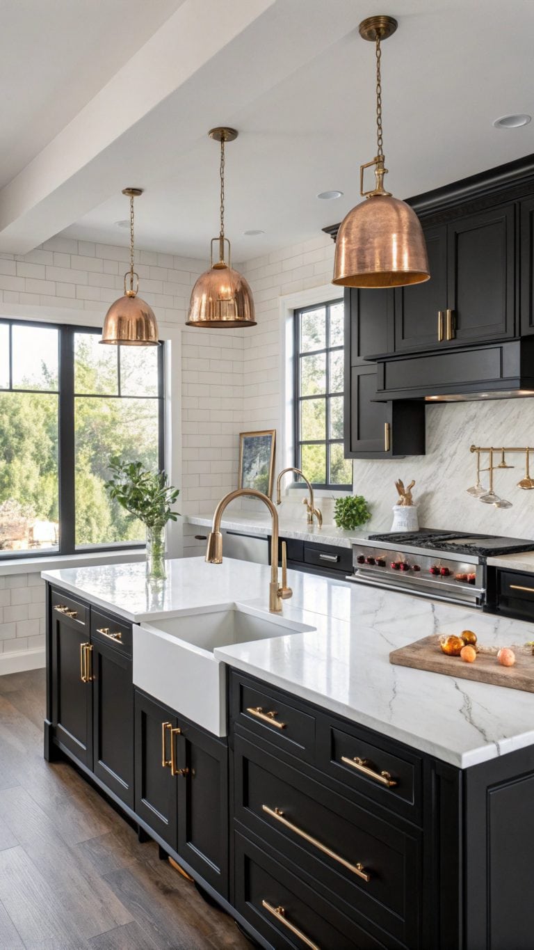 stylish black kitchen appliances