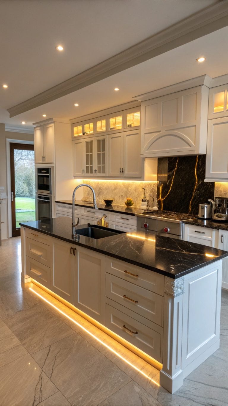 stylish black kitchen countertops